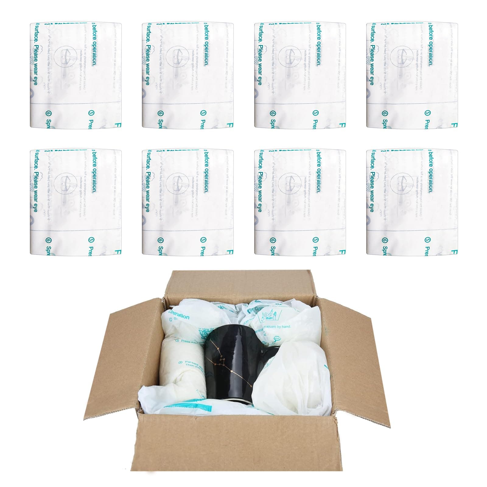 8 Pack 16"x14" Foam Bags For Shipping, Instant Pack Quick Expanding Foam Packaging Bags, Packing, Mailing and Shipping Solutions