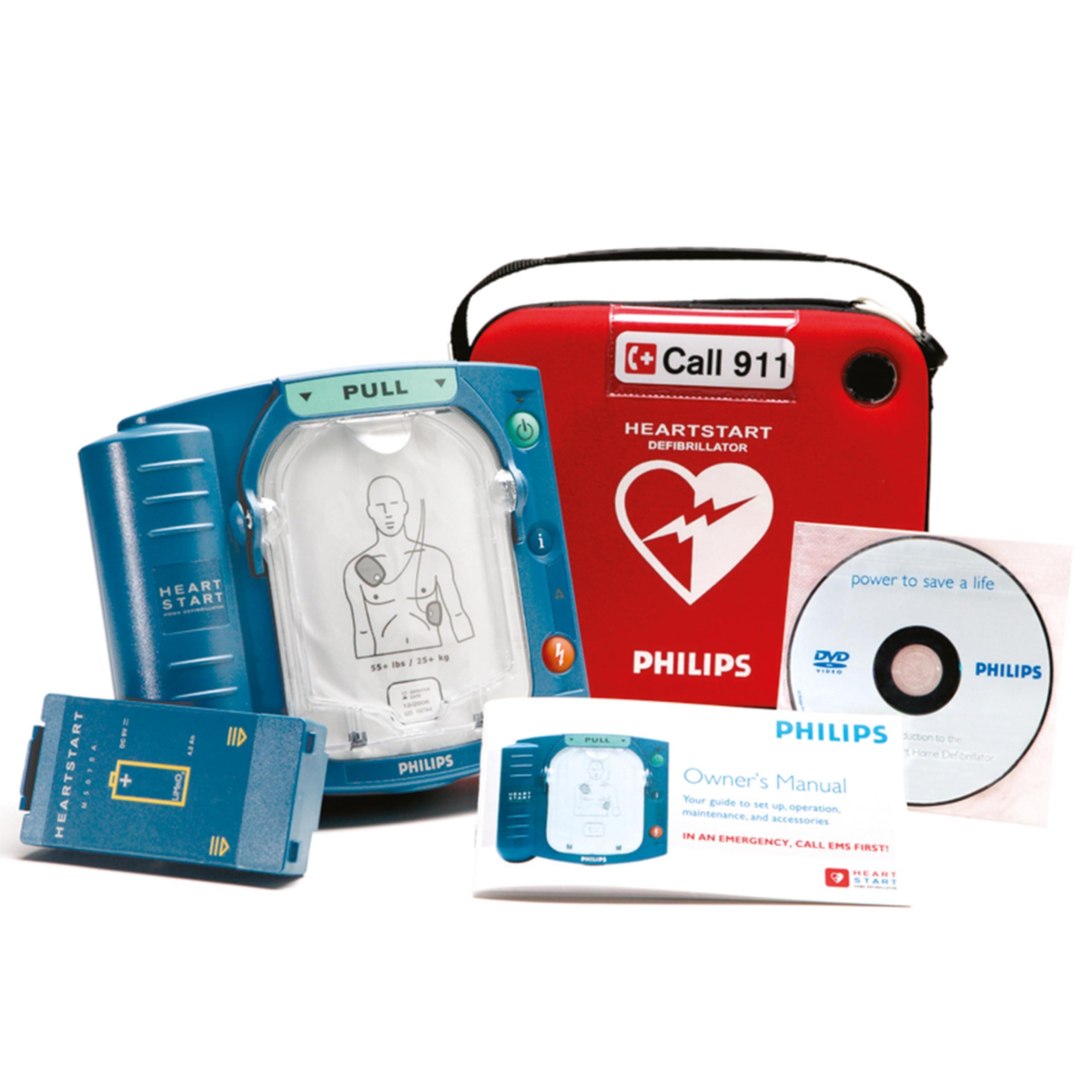 Philips HeartStart Home AED Defibrillator with Slim Carry Case, M5068A-C01