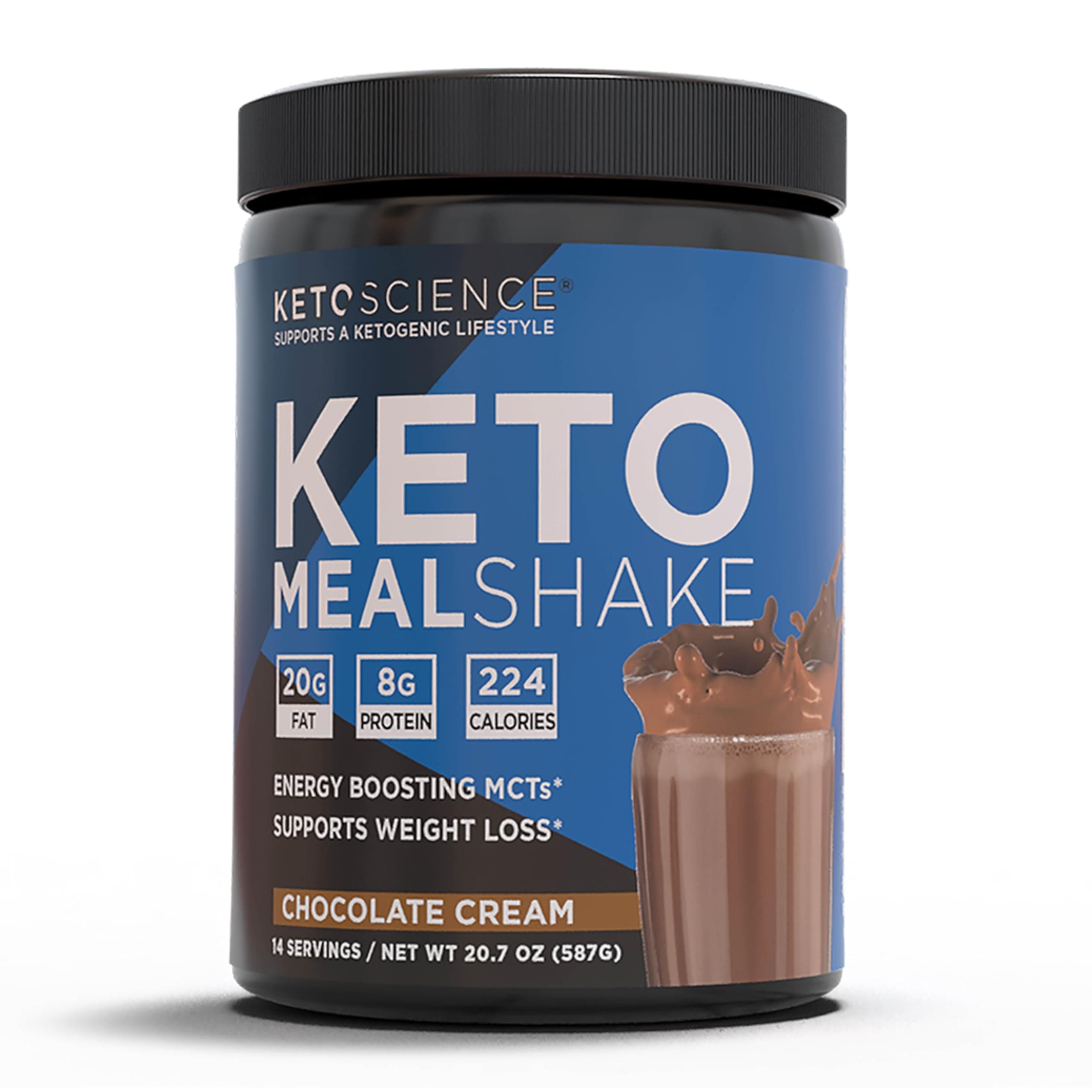 Keto Science Keto Meal Shake Chocolate Cream（チョコレートクリーム） 20.7 oz （587g） 海外直送品