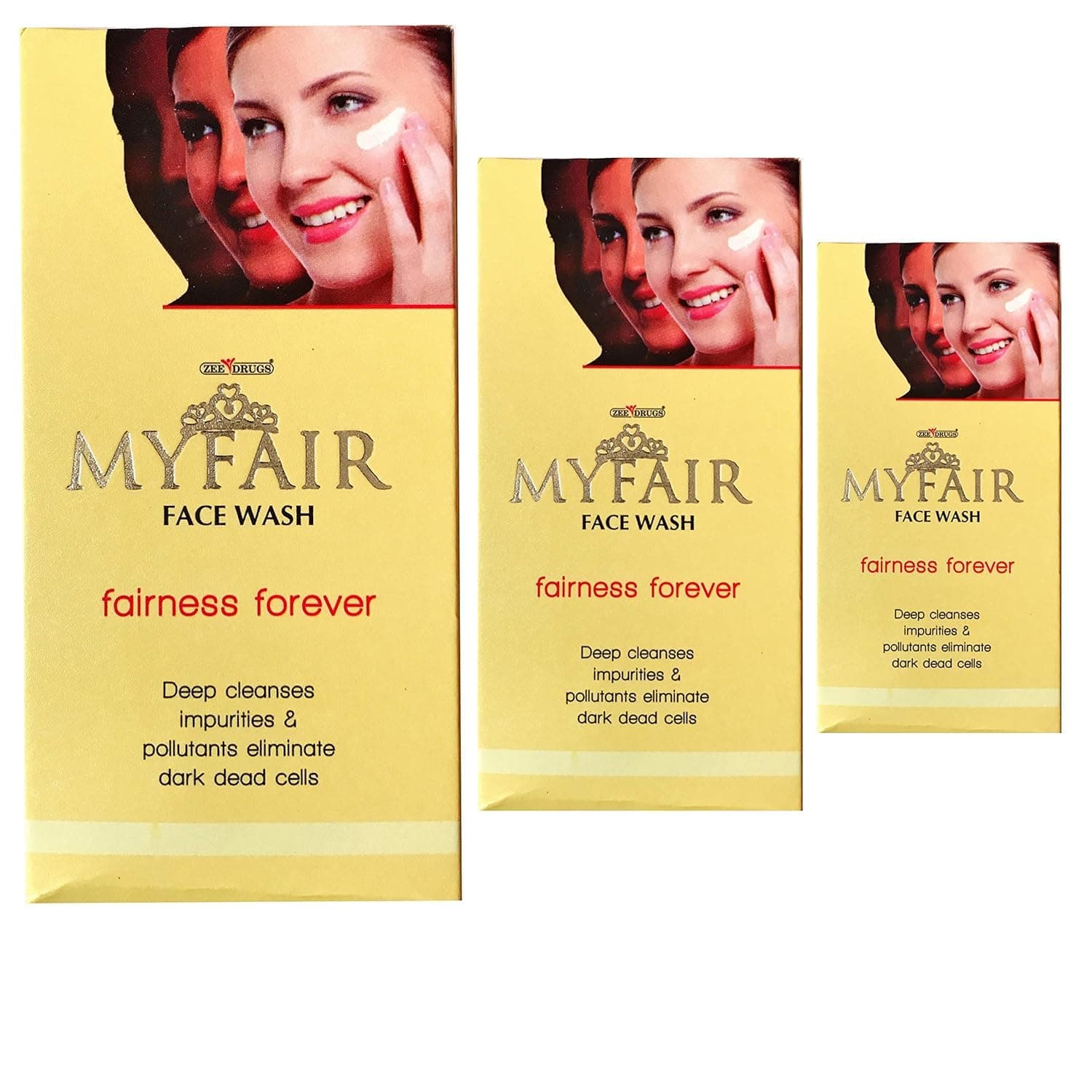 Myfair Fairness Deep Cleanse Dark Dead Cell Removal Face Wash (Pack of 3)