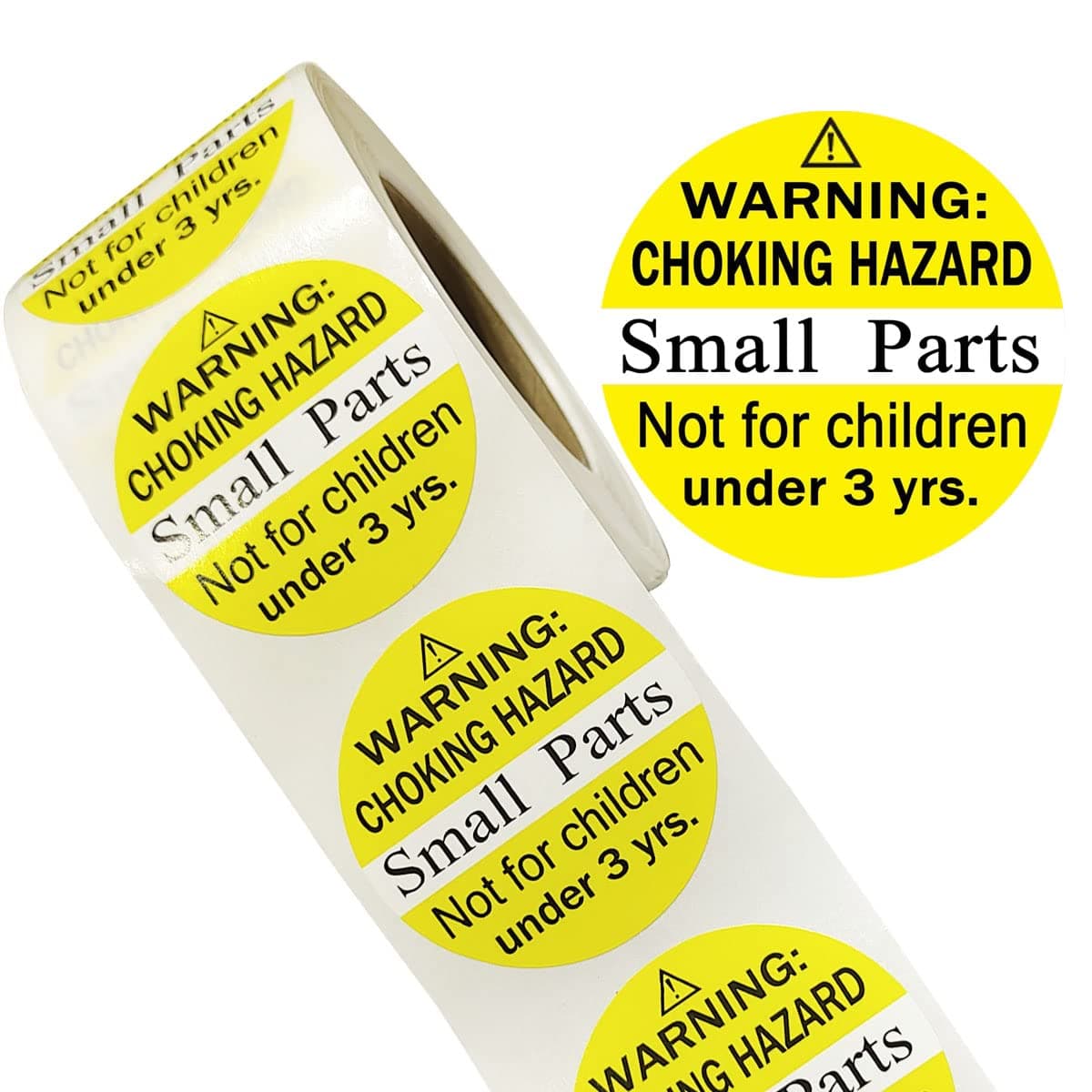 YOUOK Choking Warning Labels,1.5 inch Warning Choking Hazard Small Parts Not for Children Under 3 Years Stickers Adhesive Labels for Packing Shipping(500 Pcs)