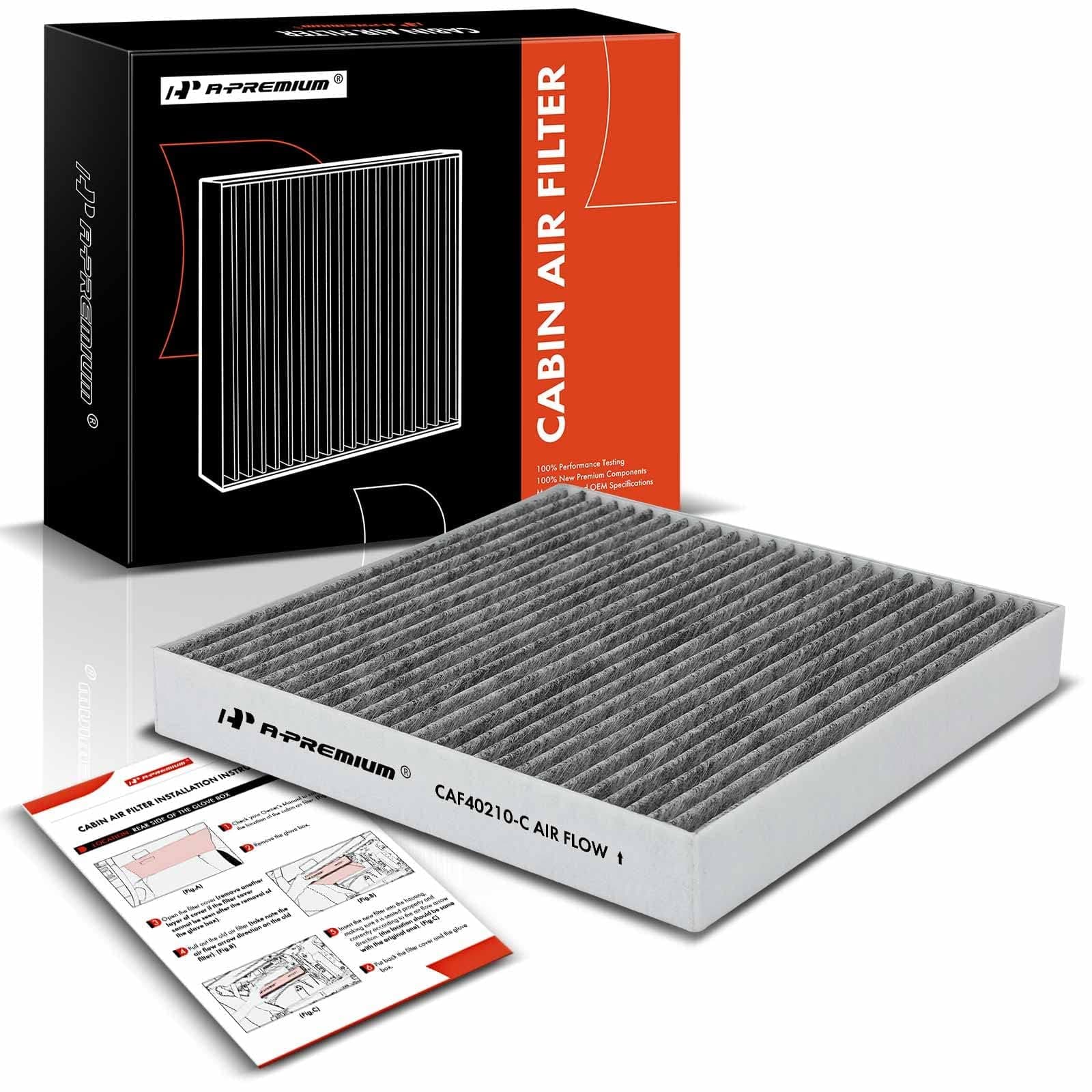 A-Premium Cabin Air Filter with Activated Carbon Compatible with Infiniti M35h 2012-2013, M37 2011-2013, M56 2011-2013, Q70 2014-2019, Q70L 2015-2019 Replace# 272771ME0B