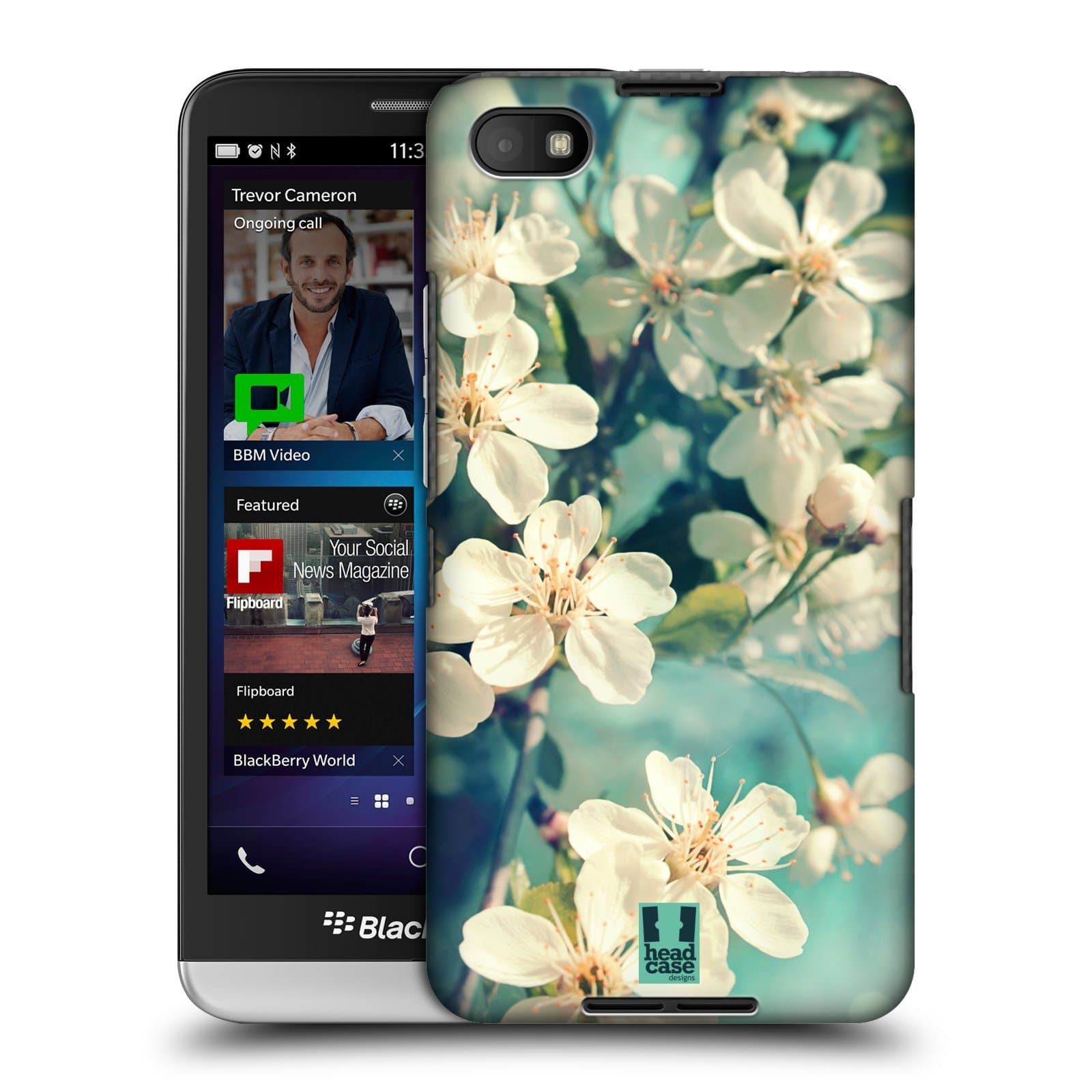Head Case Designs White Spring Cherry Blossoms Flowers Protective Snap-on Hard Back Case Cover for BlackBerry Z30
