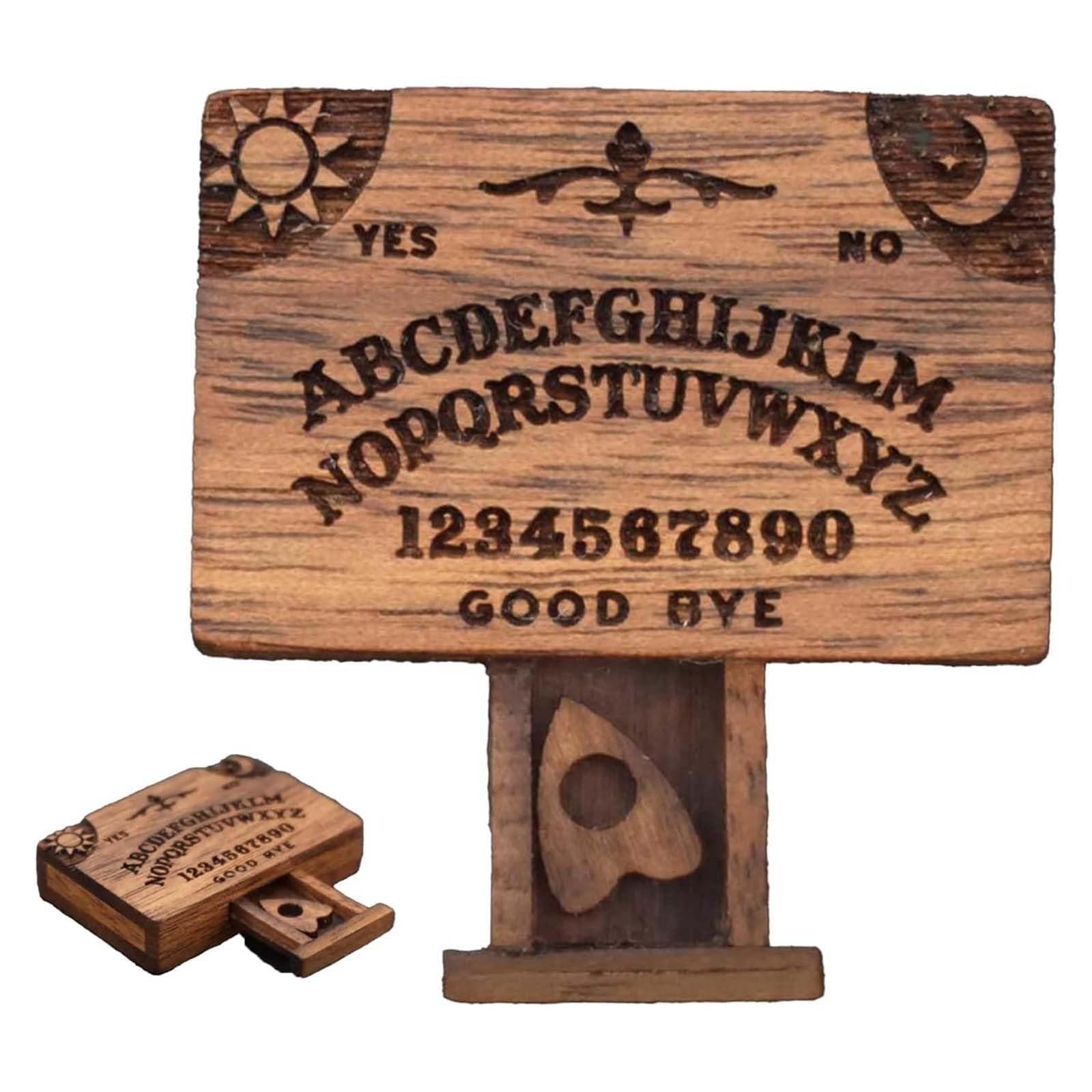 Miniature Spirit Board with Drawer Ouija Board, Emotional Love Drawer, Wooden Ouija Boards Miniatures with Planchettes, Mini Ouija Board (Wooden)