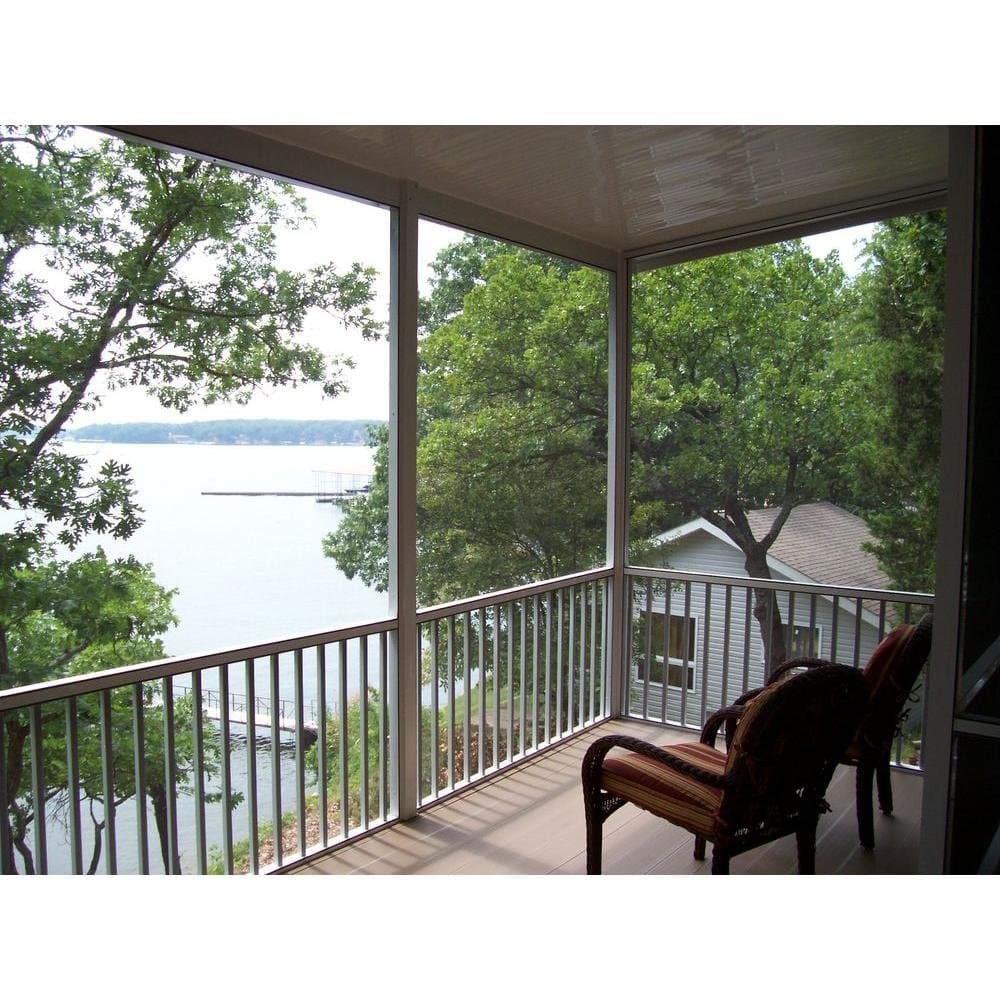 8 ft. x 2 in. x 2 in. Aluminum White Extrusion with Spline Track