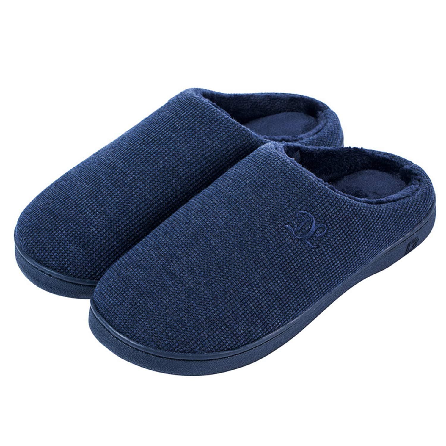 Womens Memory Foam Slippers, Cozy Slip on House Slippers for Women Indoor Outdoor, Comfy Women's Bedroom Slippers Warm Soft Flannel Lining Home Slippers Size 5-12 Purple Blue Pink Grey Navy Black
