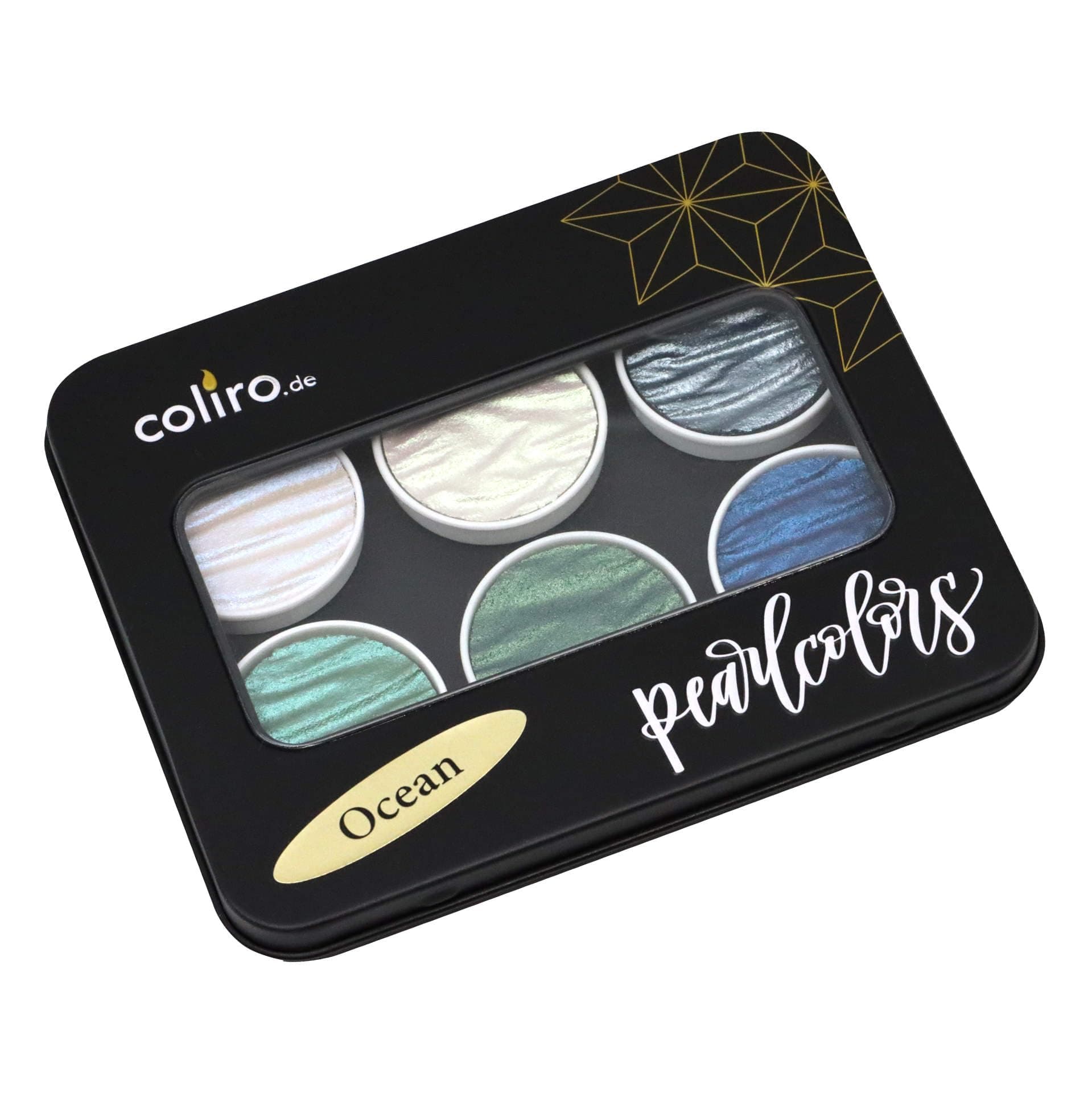Coliro Artist Mica Watercolour M730 Shimmer & Pearl Colour Set "Ocean" by Finetec