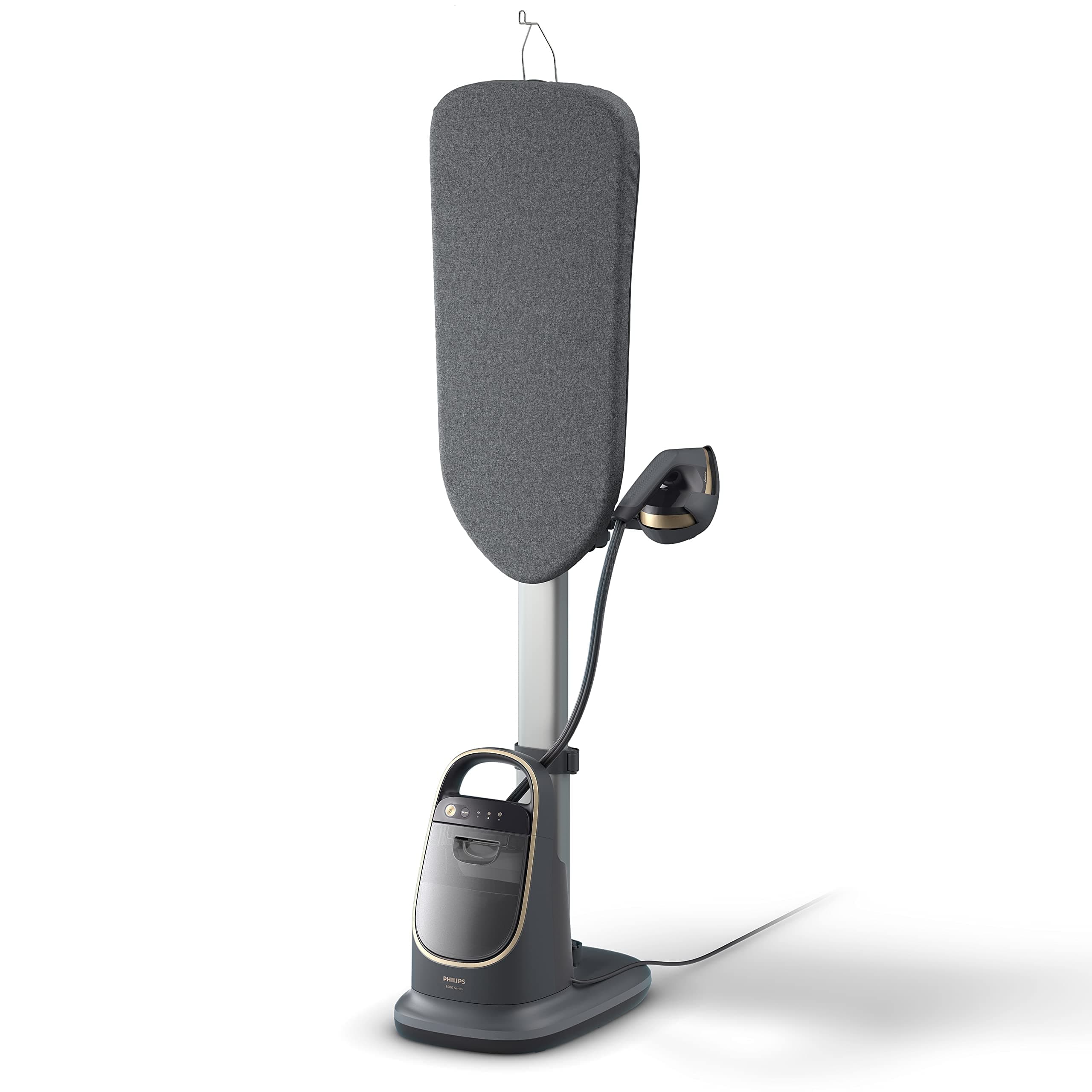 All-in-One Ironing Solution 8500 Series – 2200W Garment Steamer, multi angle board, no burn, 1.2L detachable water tank, 3 steam settings – AIS8540