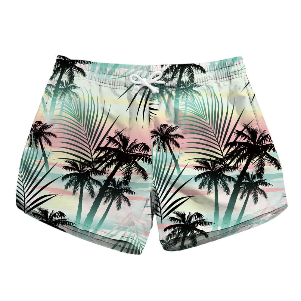 Women's Casual Swim Trunks Quick Dry Print Boardshort Beach Shorts