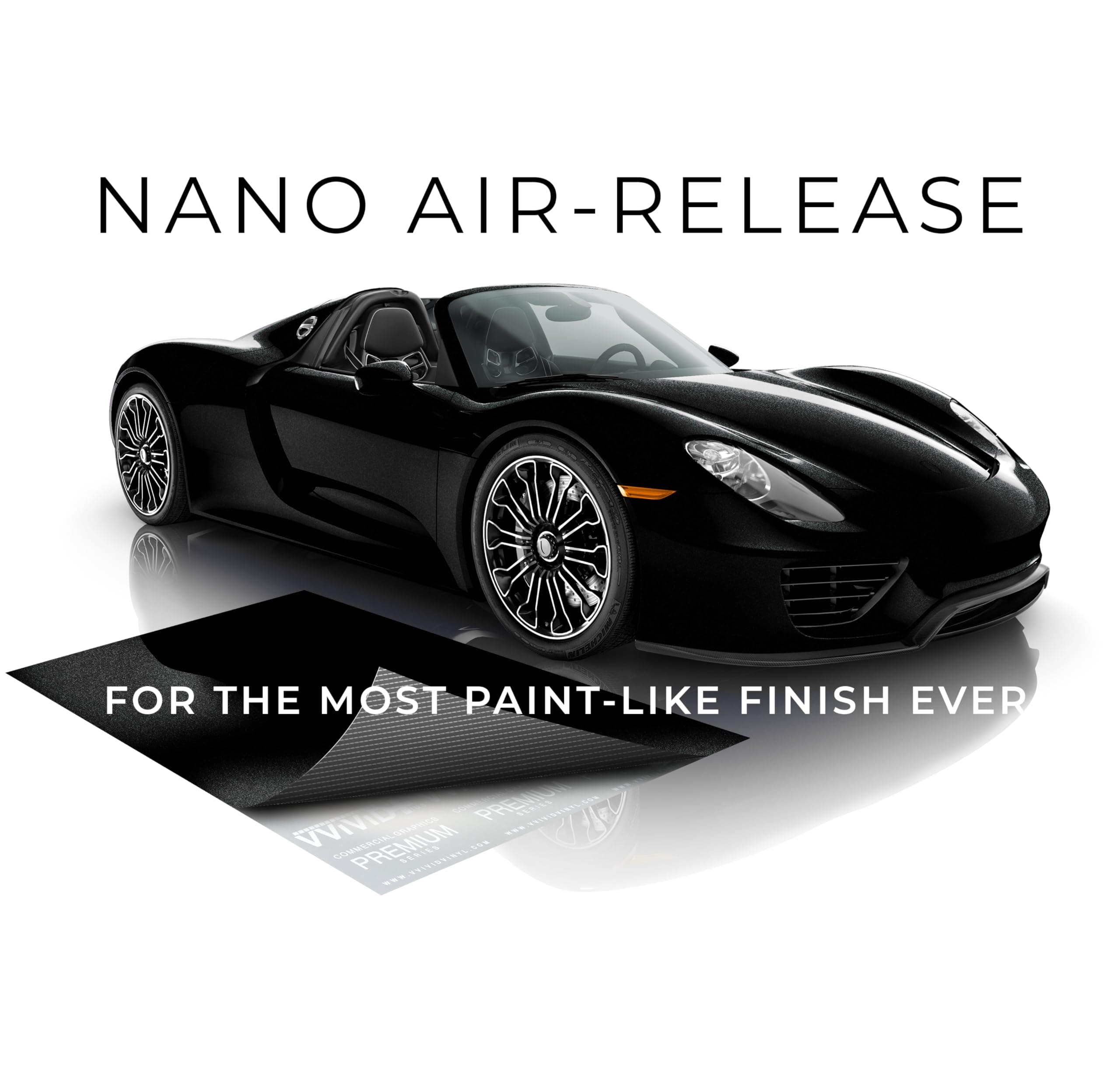 VViViD+ Ultra Gloss Black Metallic Diamond Crystal Vinyl Car Wrap (10ft x 59")