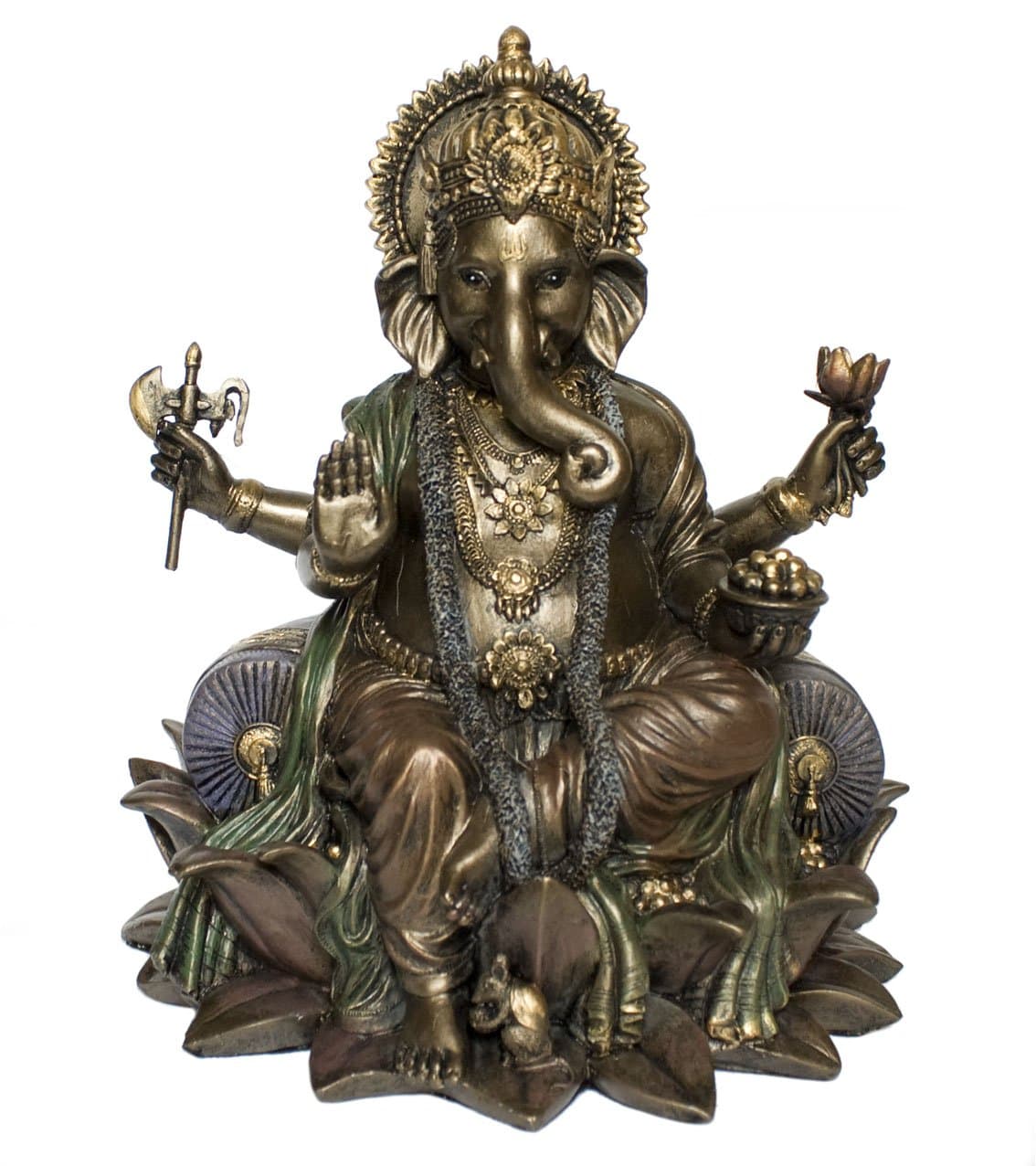 Ganesha bronze divinity figure decoration Hinduism