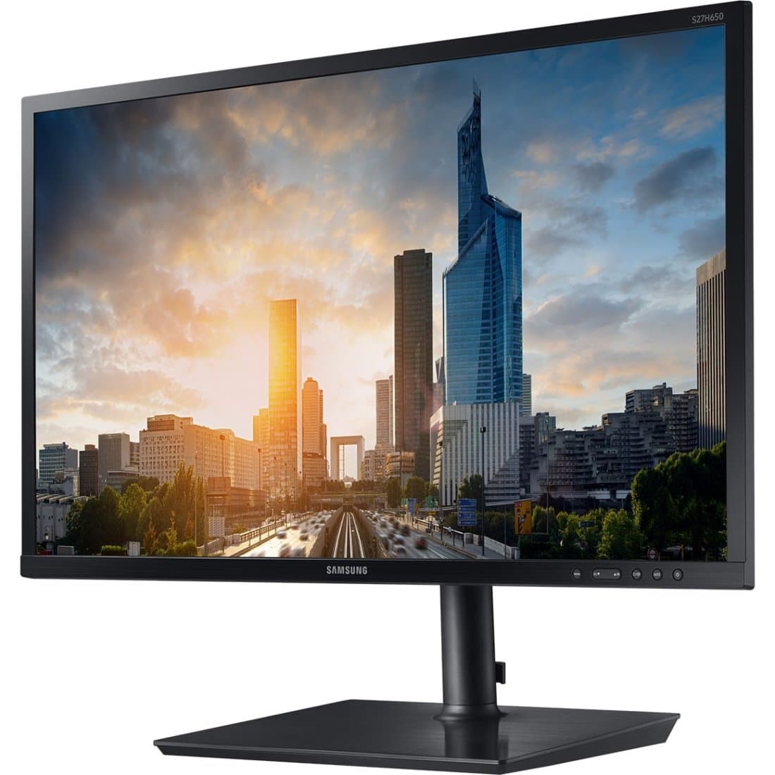 Samsung SH650 Series 27 inch FHD 1920x1080 Desktop Monitor for Business, HDMI, DisplayPort, USB Hub, VESA mountable, 3-Year Warranty (S27H650FDN)