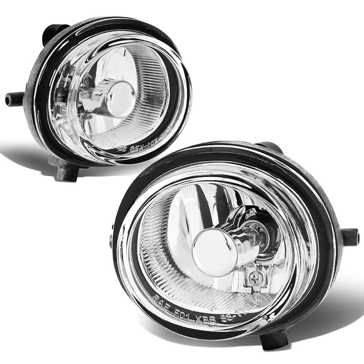 DNA MOTORING FL-ZTL-355-CH Pair Factory Style Fog Light Lamp Set Compatible with Mazda MPV 04-06 / RX-8 04-07 / CX-7 07-09 / MX-5/ Miata 06-15