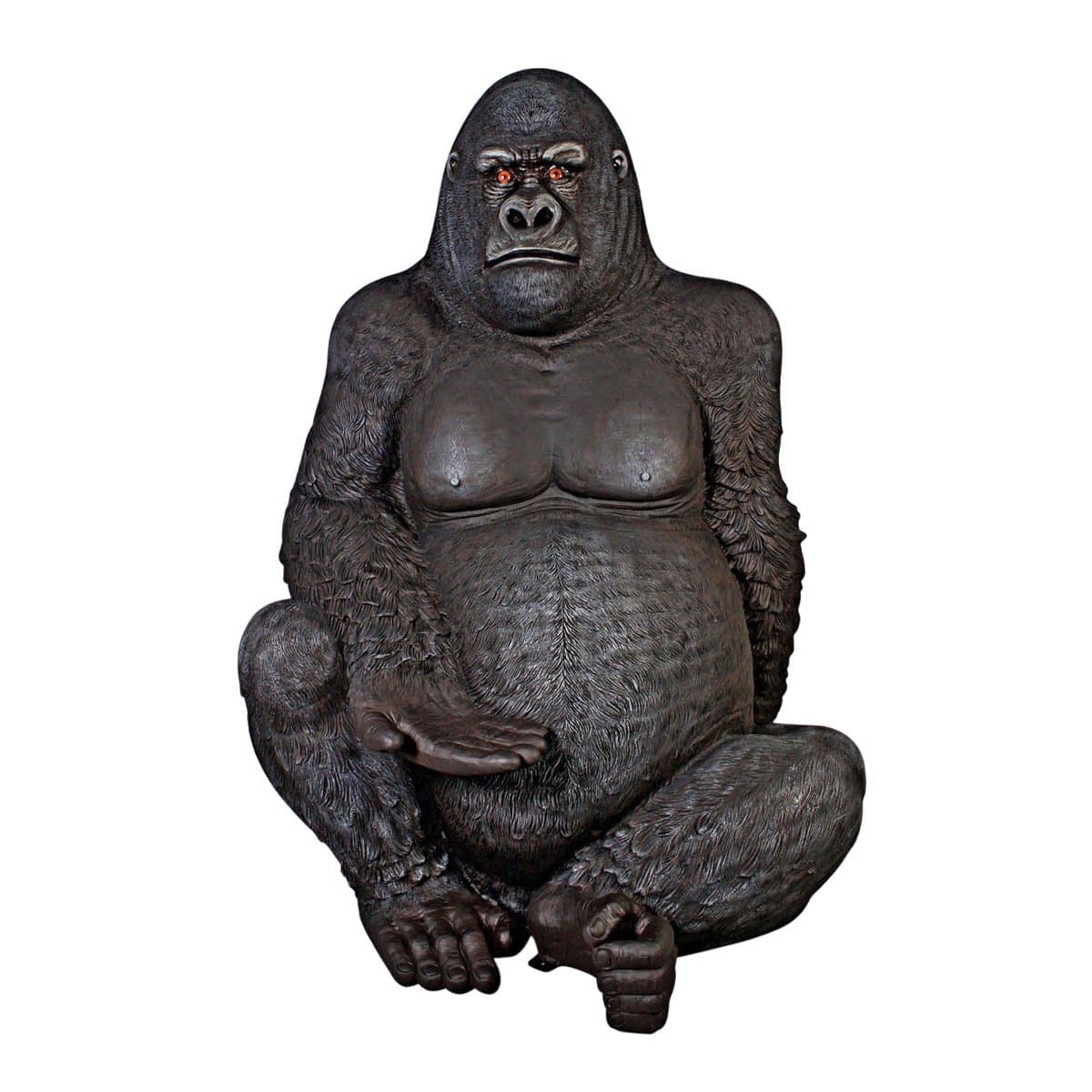 Design Toscano Giant Male Silverback Gorilla Statue, Multicolored