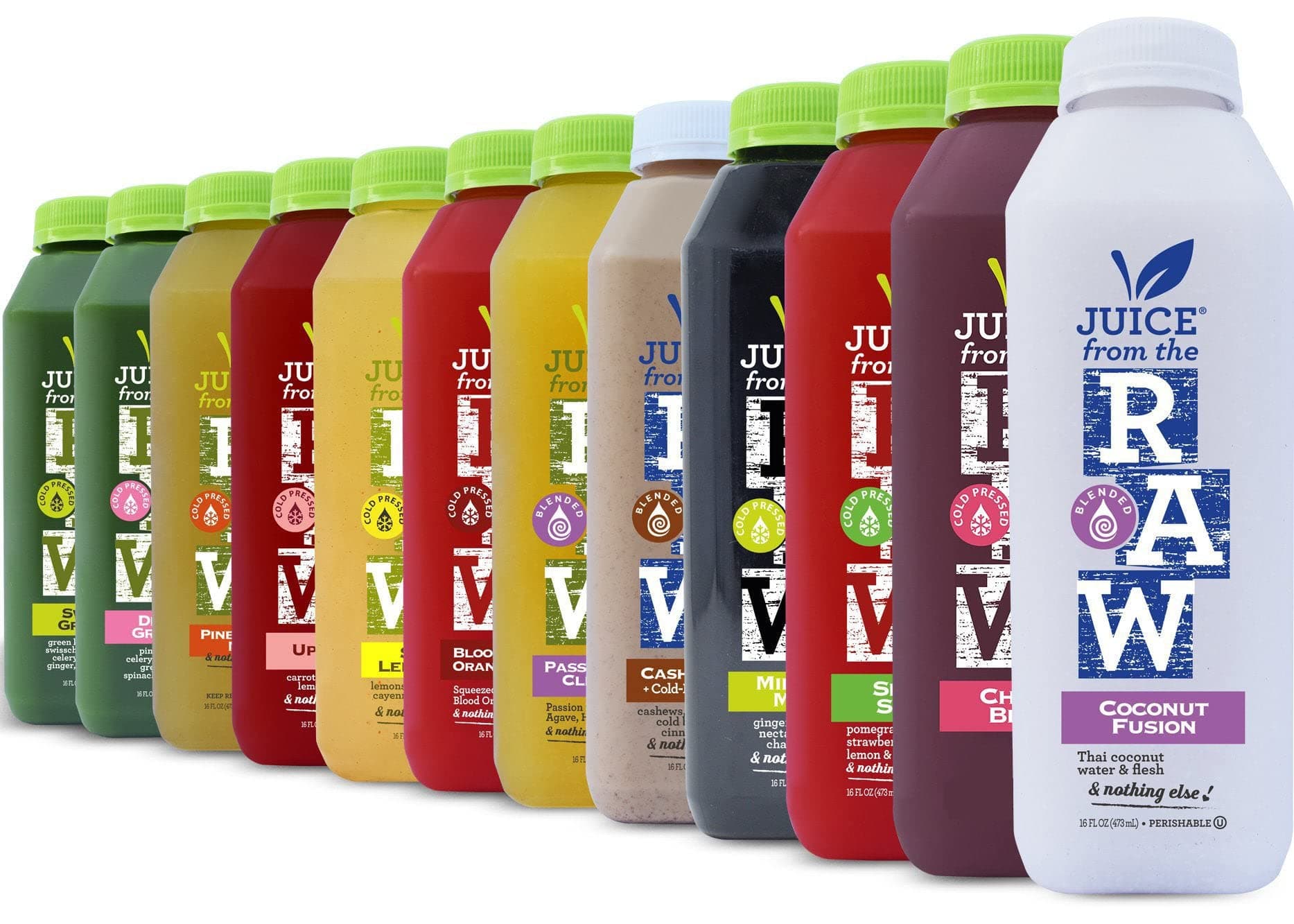 Juice From the RAW 10-Day Cleanse Dinner n' Snack 100% Raw Cold-Pressed Juices (30 Total 16 oz. Bottles)