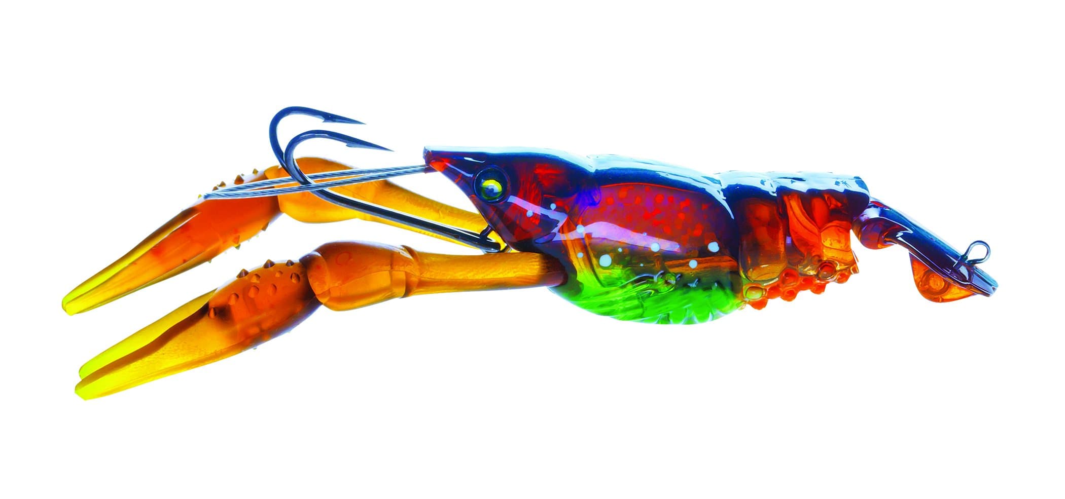 Yo-Zuri 3DB Crayfish Slow Sinking Lure, Prism Parrot, 3-Inch