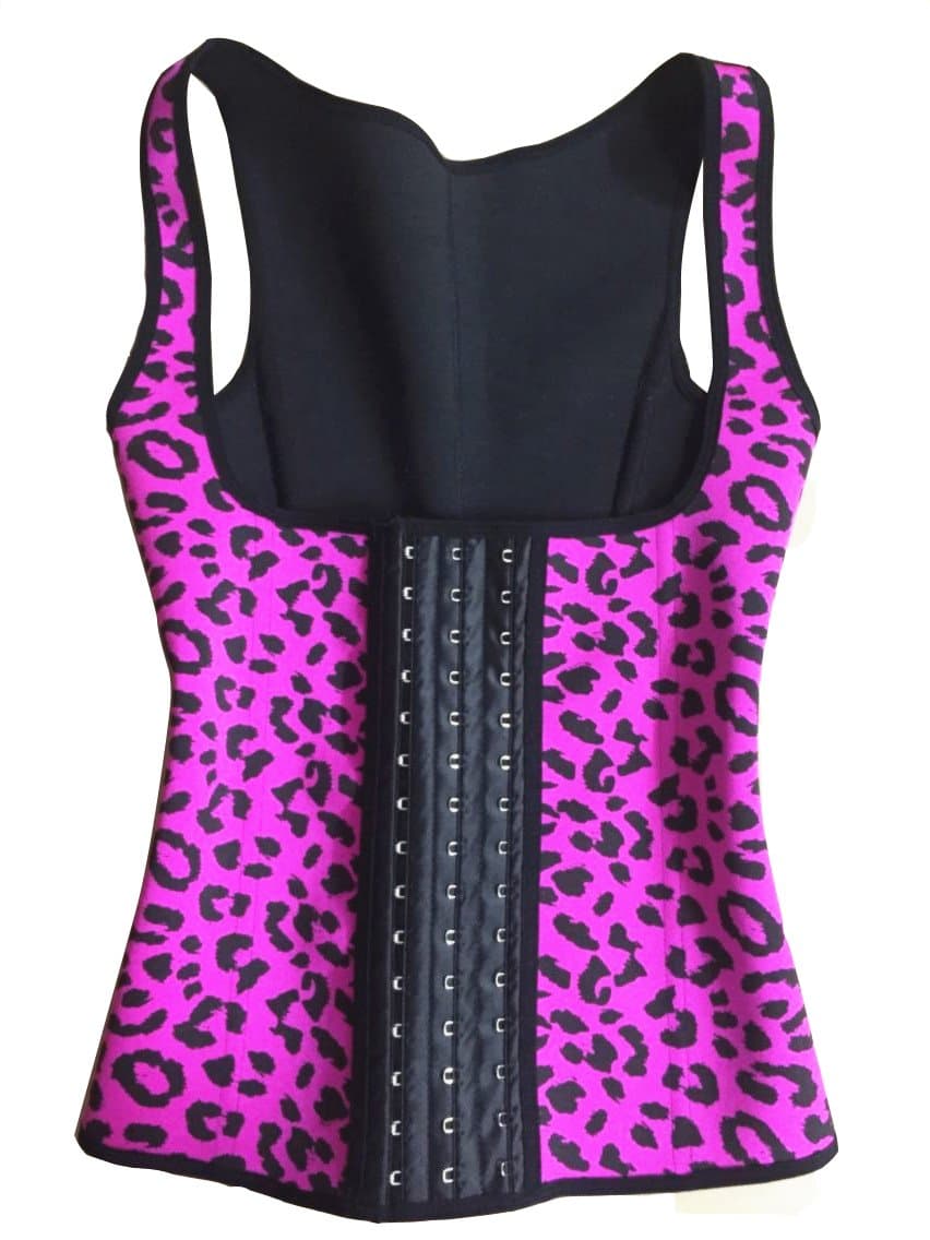 SODAO Womens Plus Size Sport Latex Waist Trainer Corset Vest Cincher Shaper S / Leopard