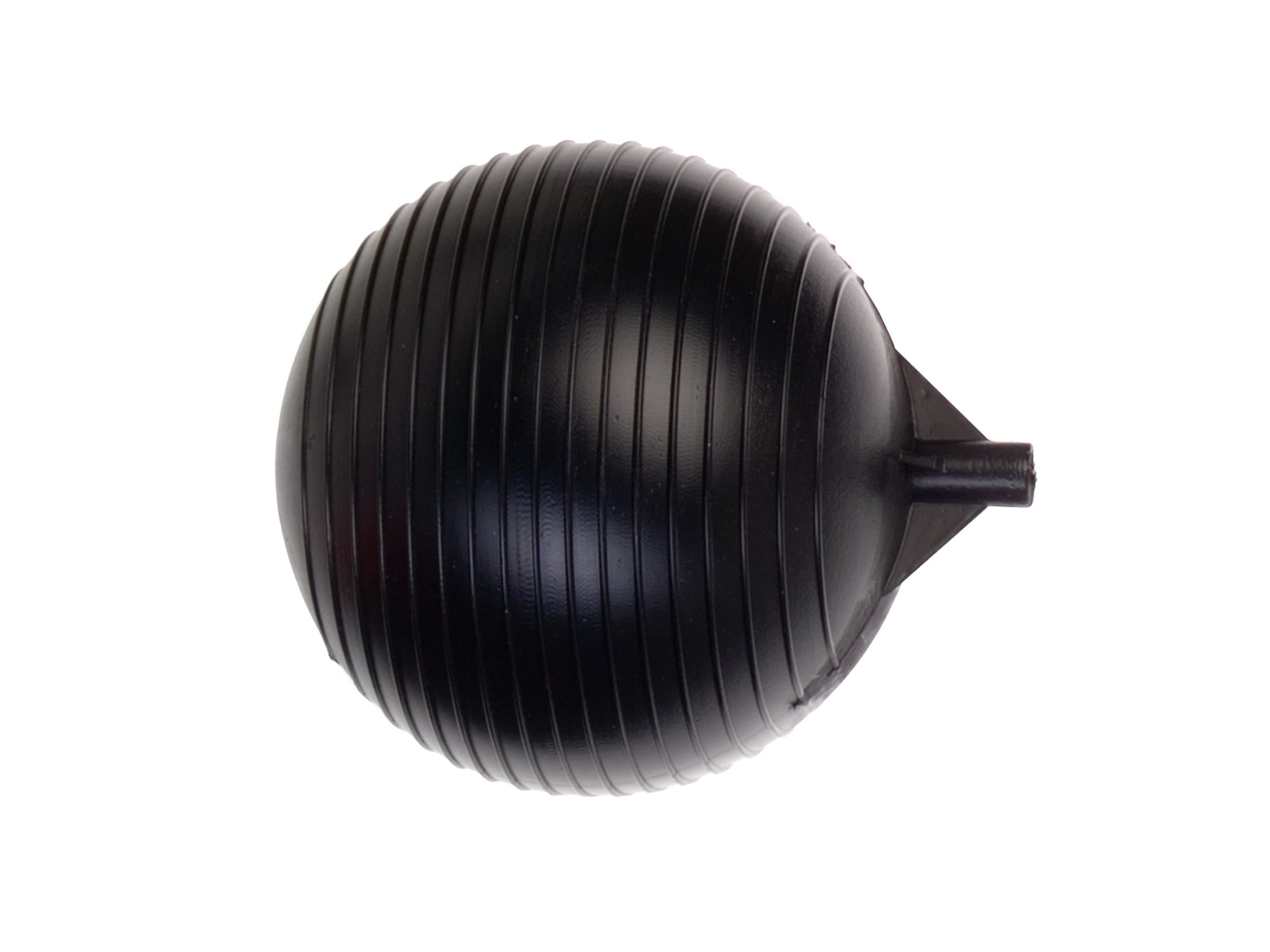 Kerick Valve PF08-516 Polyethylene Sphere Float Ball, 8" Diameter, 8" Length, 5/16" Female Thread,Black
