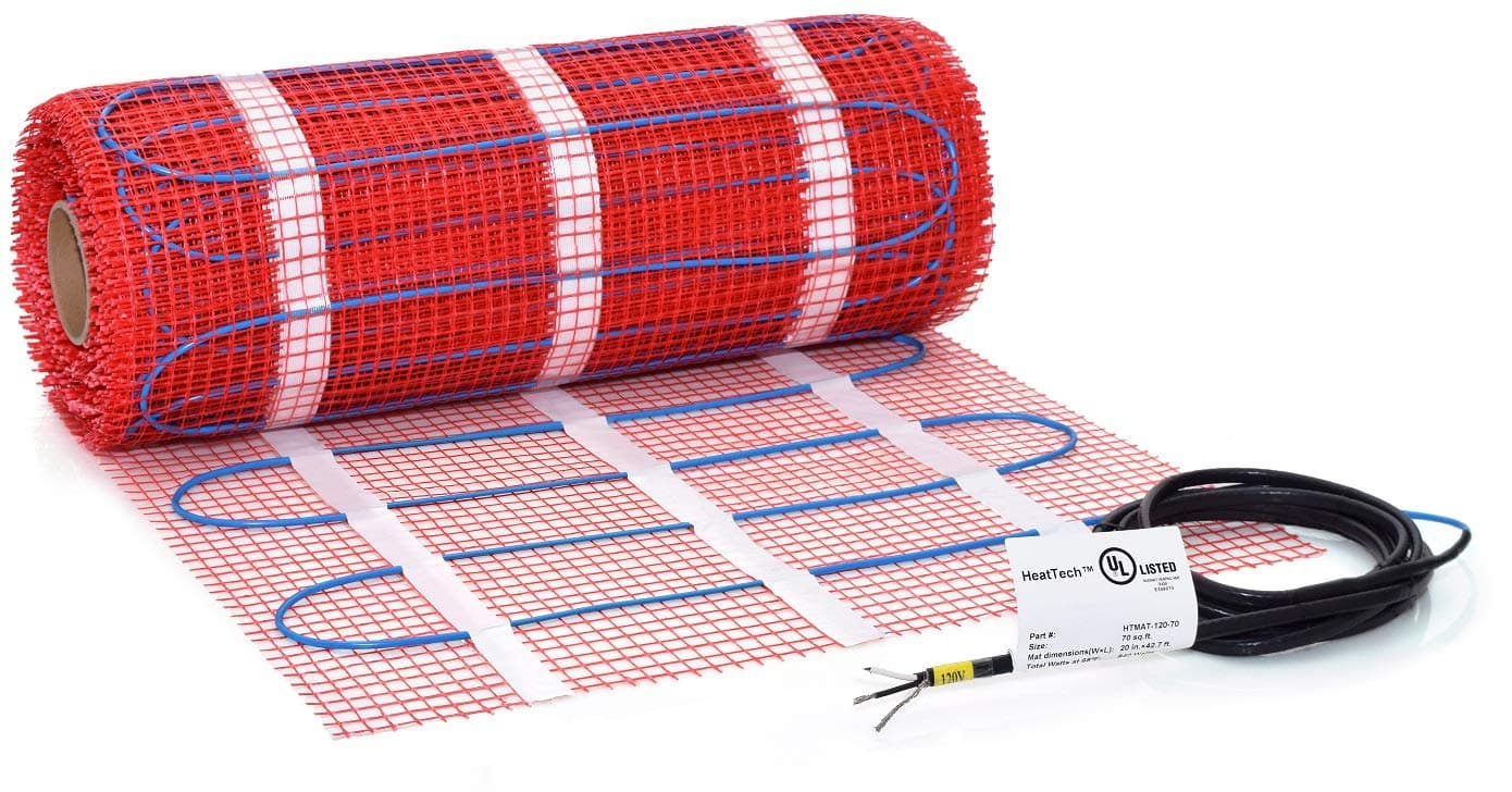100 sqft HeatTech 120V Electric Tile Radiant Floor Heating Mat