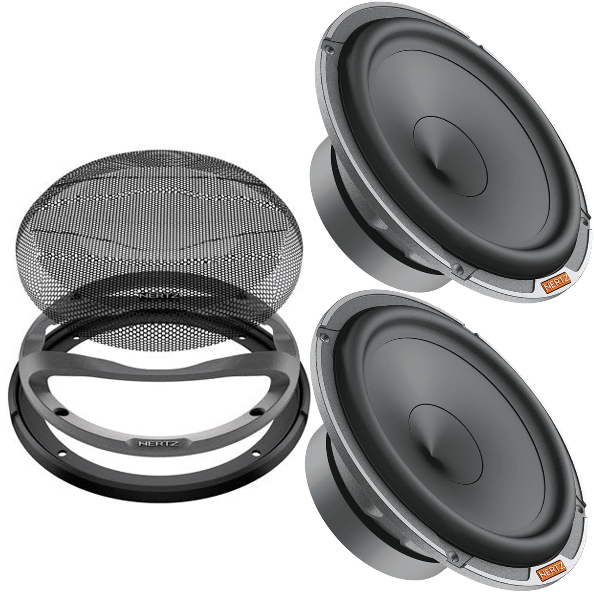 HERTZ - MP 165P.3 Millie Pro Series 3 Ohm 180 W Peak Mid-Bass Driver Speakers, Pair, with MPG 165.3 Pro Grilles