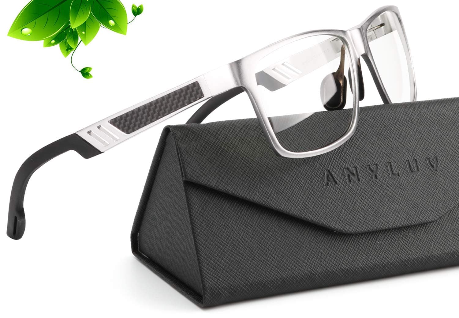 ブルーライトブロックメガネ メンズ レディース クラシック 長方形 ブルーライトメガネ 軽量眼鏡フレーム