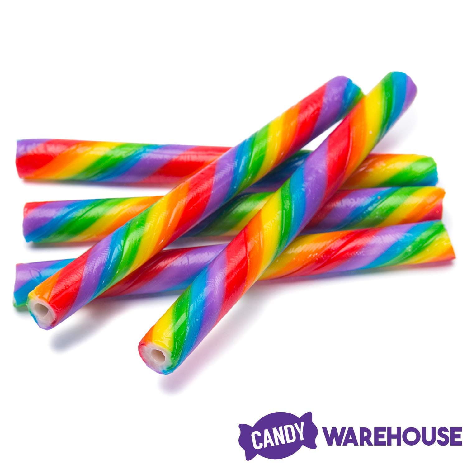 Rainbow Candy Stick Straws - 48 Piece Box