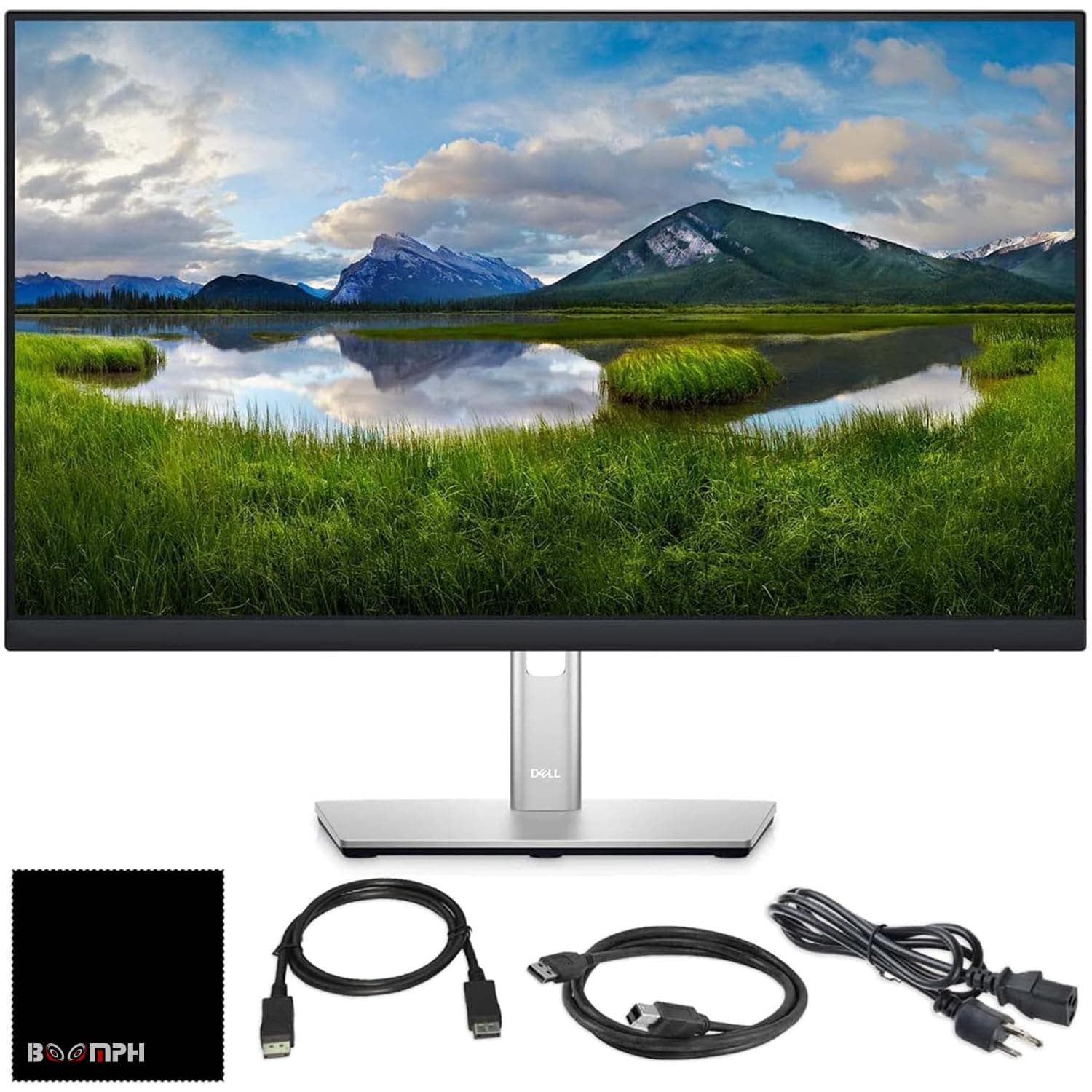 P2725H 27" Full HD IPS Monitor – 1080p, 16:9, DisplayPort & USB 3.0 Cables – Latest Model – Boomph's Comprehensive Ultimate Performance Cloth Solution for Your Workspace