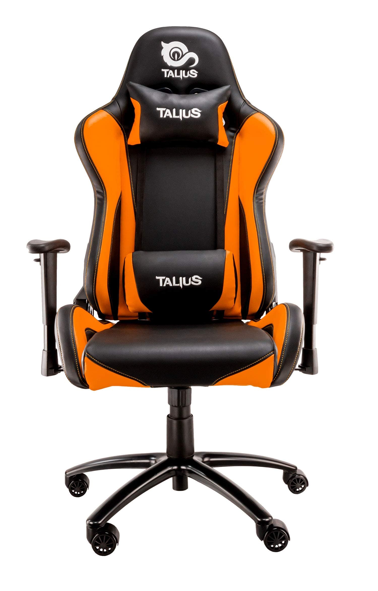 TALIUS, TECH 4 ULizard v2 Professional Gaming Chair, Tilt and Height Adjustable, 2D Armrests Adjustable (Orange)