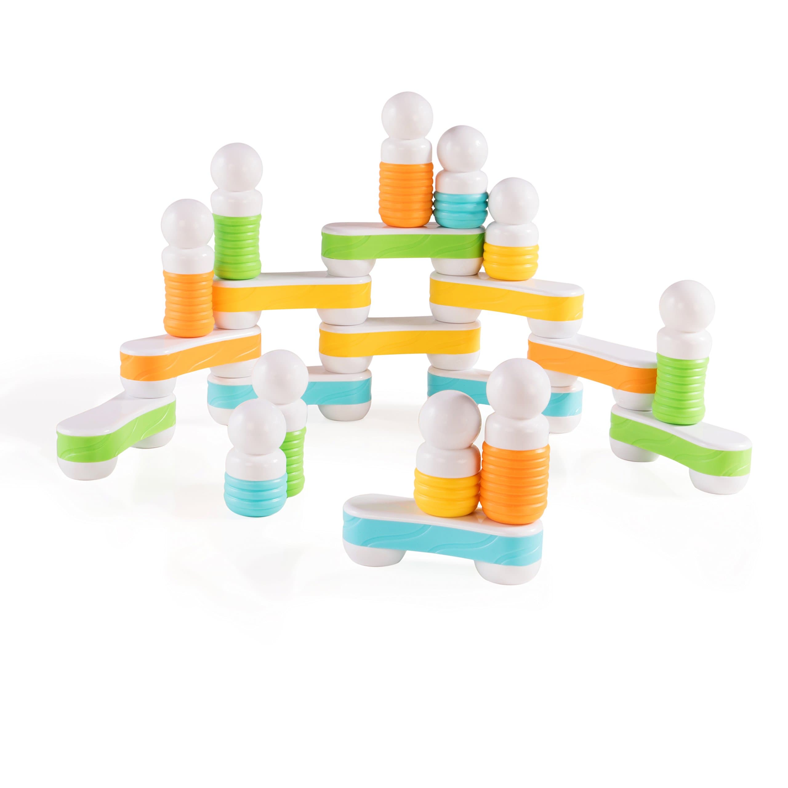 Guidecraft Grippies Links - 24 Piece Set, Stem Soft Grip Magnetic Building Toy for Toddlers