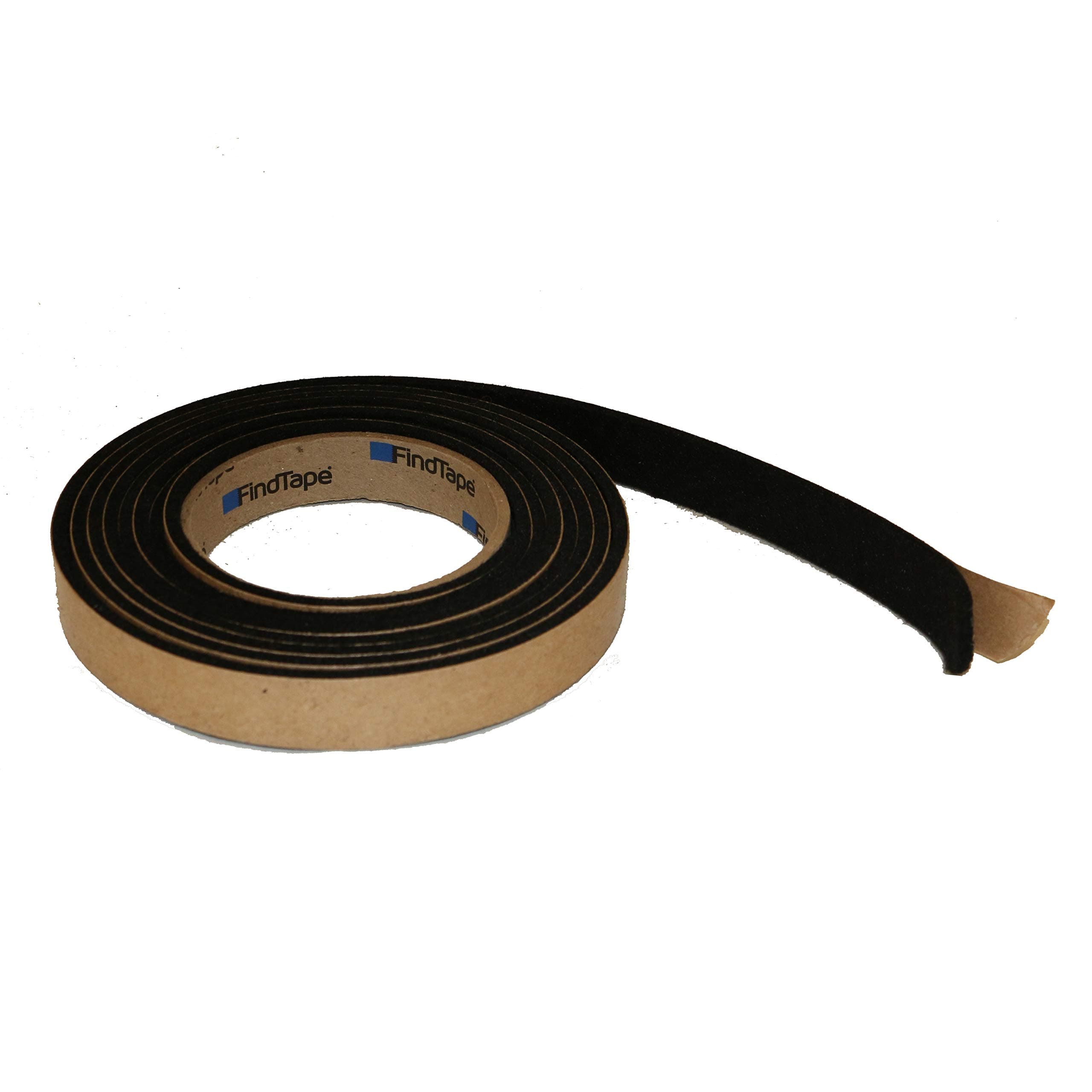 FindTape Polyester 3mm Felt Tape – 3/4 in. x 10 ft. Felt Strips with Adhesive Backing and Furniture Strips, Great for Arts and Crafts, Classrooms, and Protecting Furniture (Black)