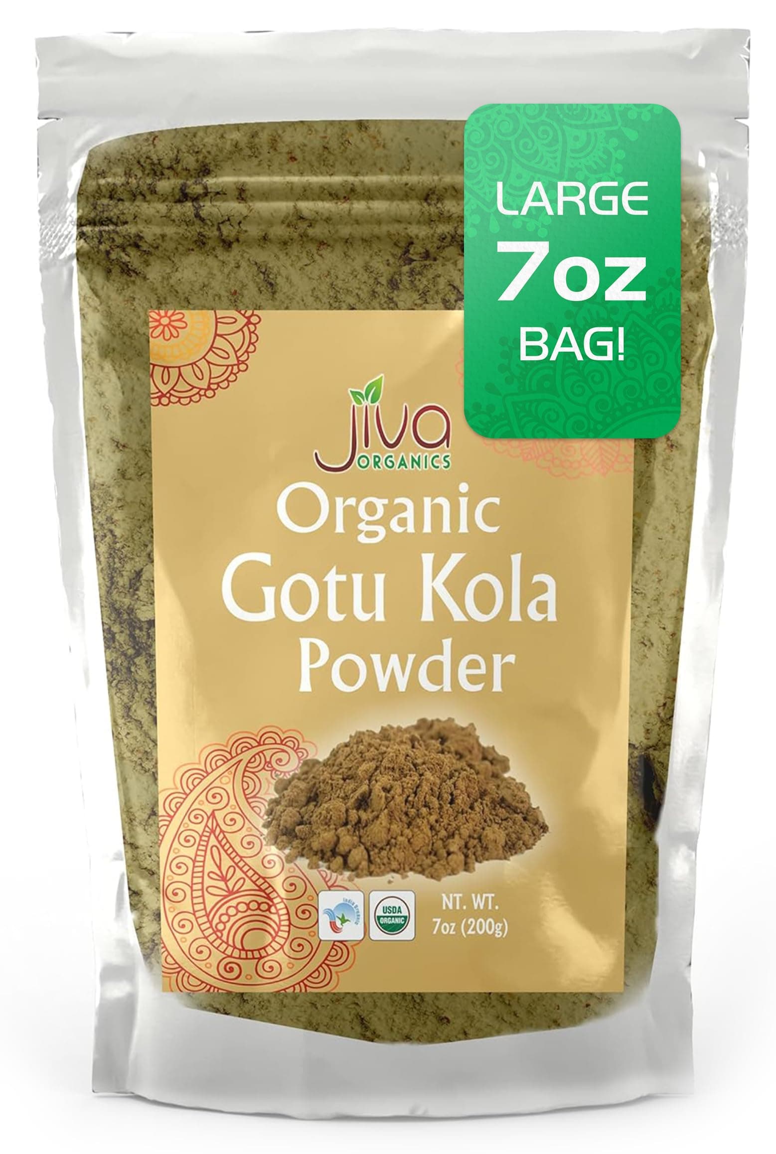 Gotu Kola Powder (Centella Asiatica) 7 Ounce (200g) - Raw, Vegan, Non-GMO