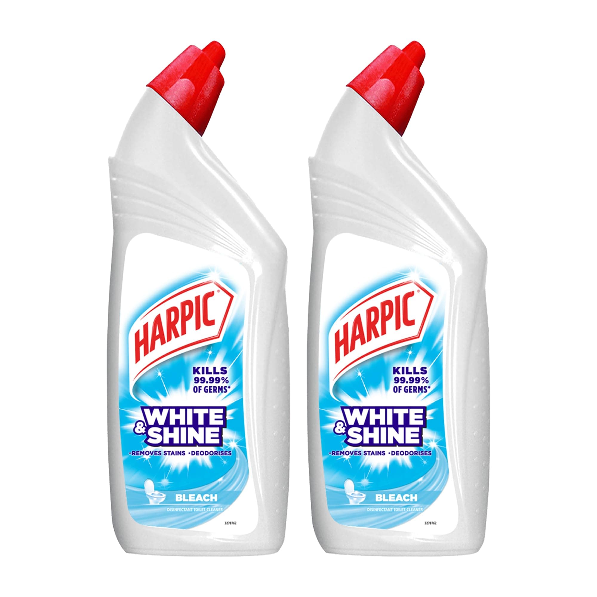 1L (Pack of 2) - Bleach, White and Shine Disinfectant Toilet Cleaner Liquid