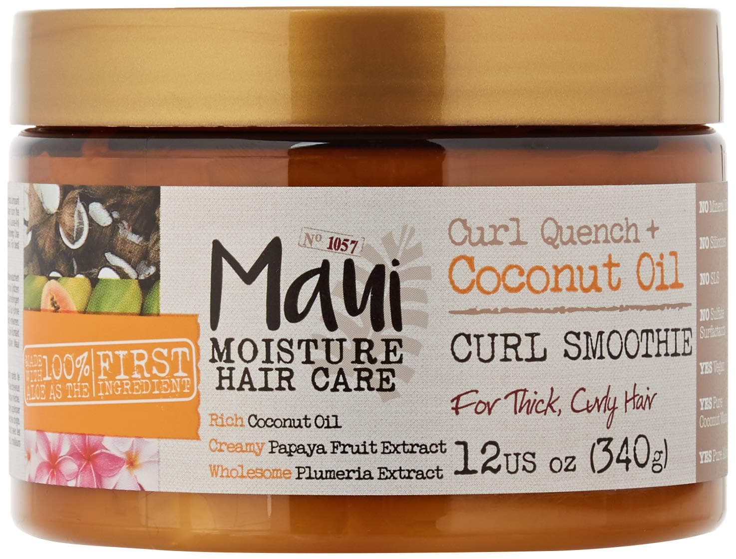 Maui Moisture Coconut Oil Hair Mask for Curly Hair, 340g