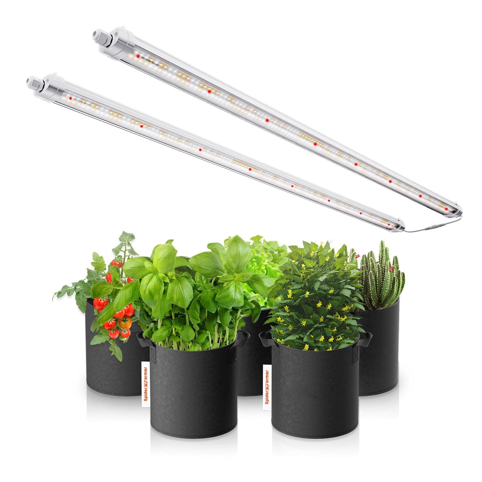 Glow80 LED Plant Lamp, 110cm Full Spectrum Waterproof Grow Light for Indoor Plant, 2-Pack 476 Leds 80W