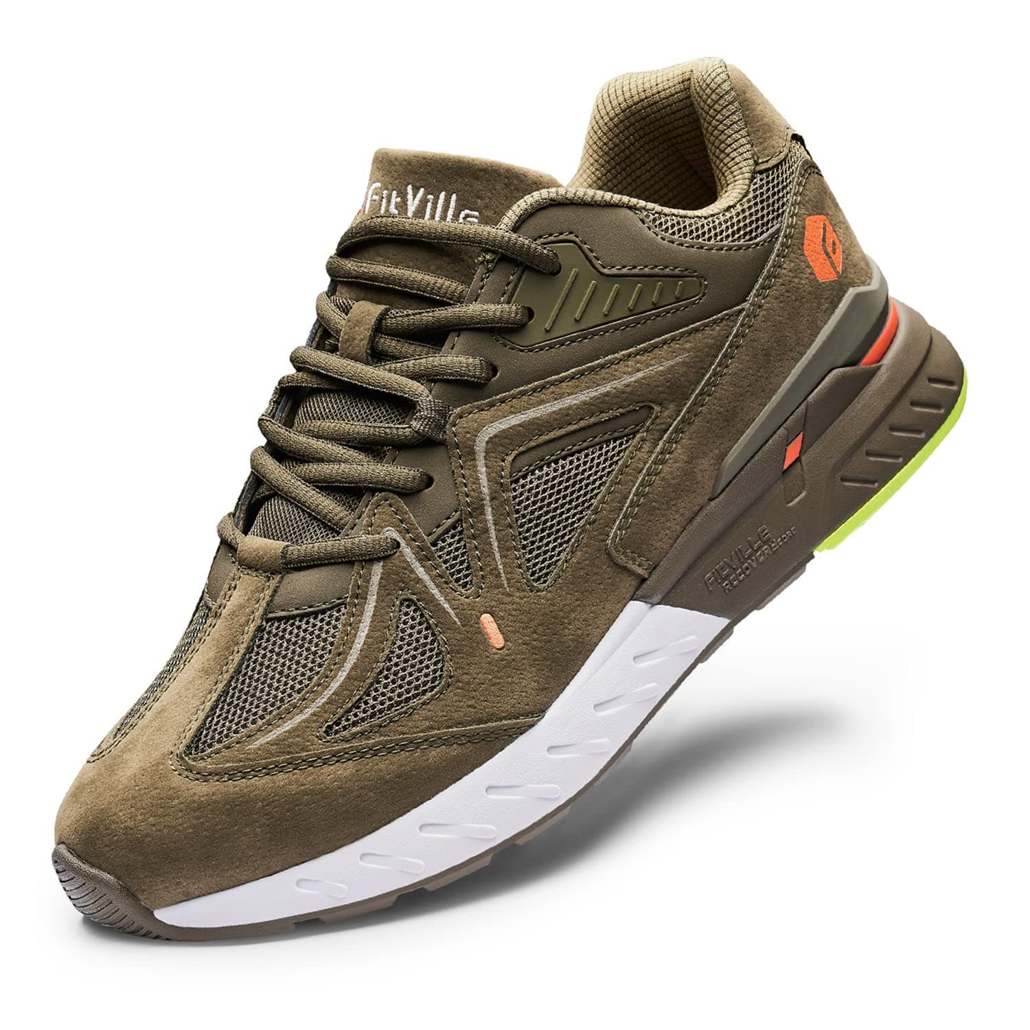 FitVille Mens Extra Wide Fit Trainers Comfortable Running Sneakers Lightweight Walking Shoes for Flat Feet Plantar Fasciitis