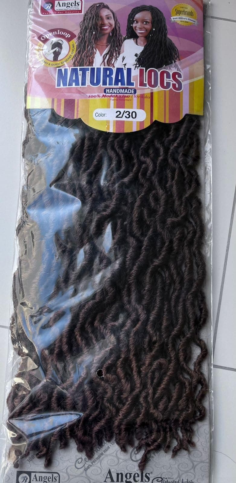 Angels Natural Locs Extensions Easy to Crotchet Brown