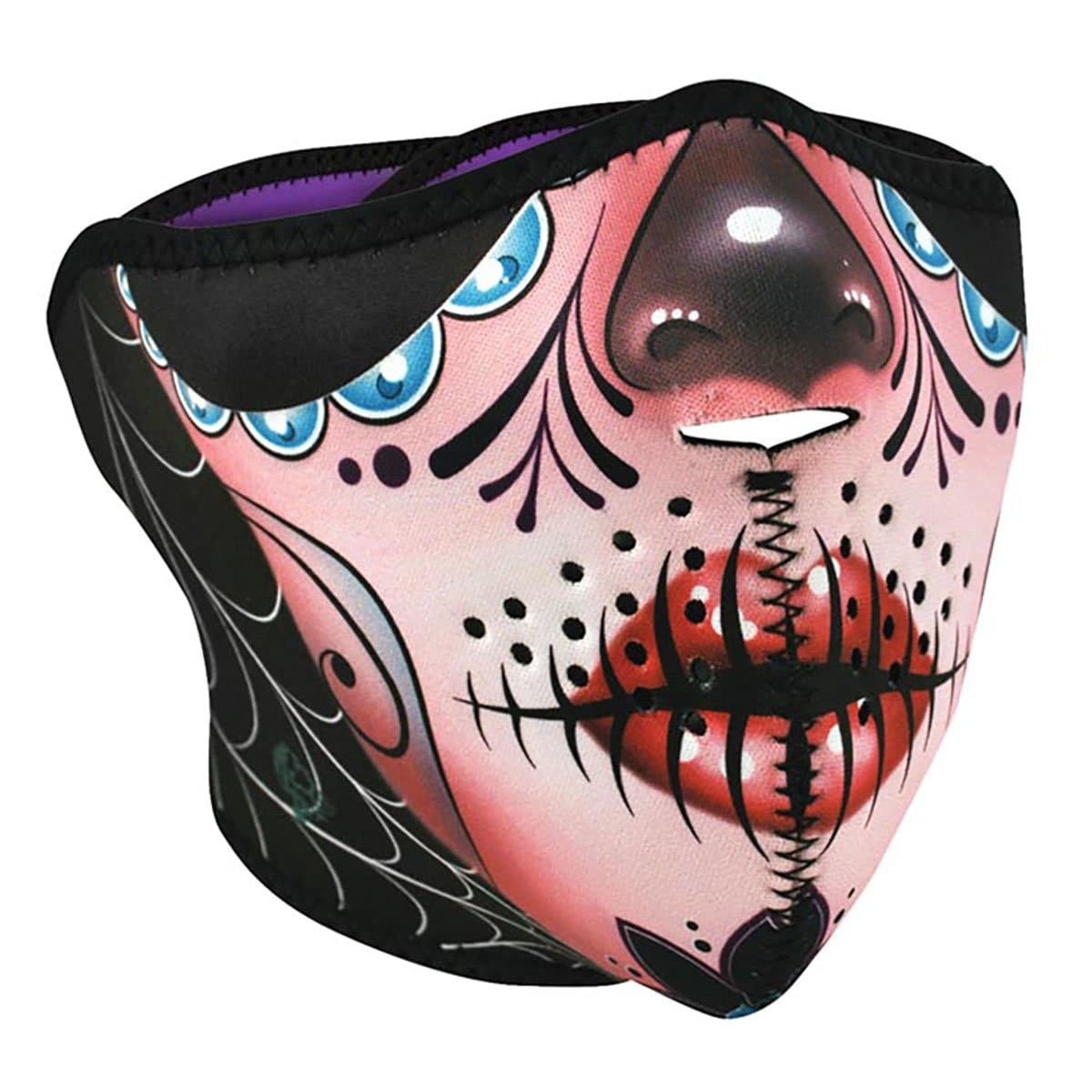 Zanheadgear® Half Mask Neoprene Reversible Sugar Skull
