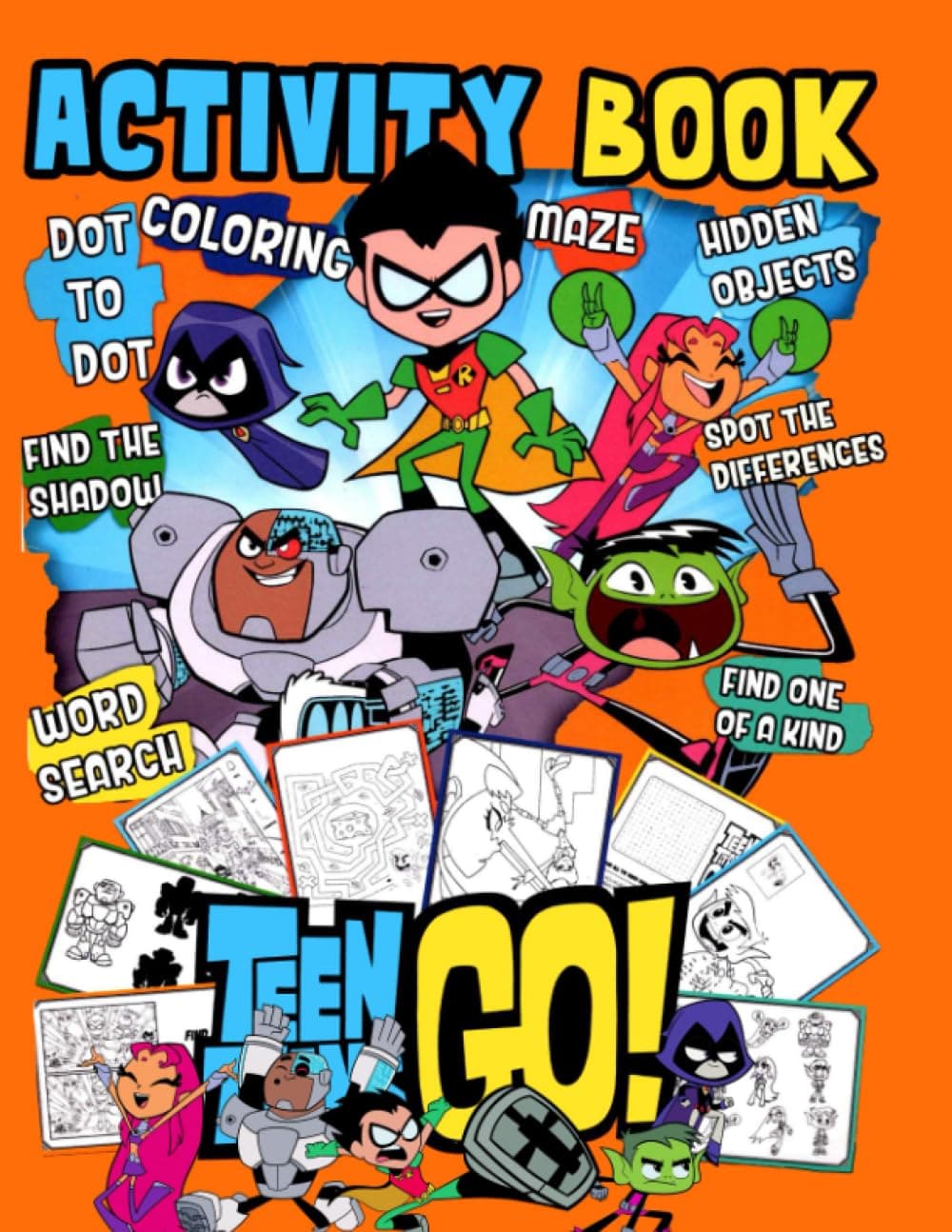 TeenTitans Go Activity Book: Original Books For Titans Maze Go Word Search Spot Differences Activities Adults, Tweens Page