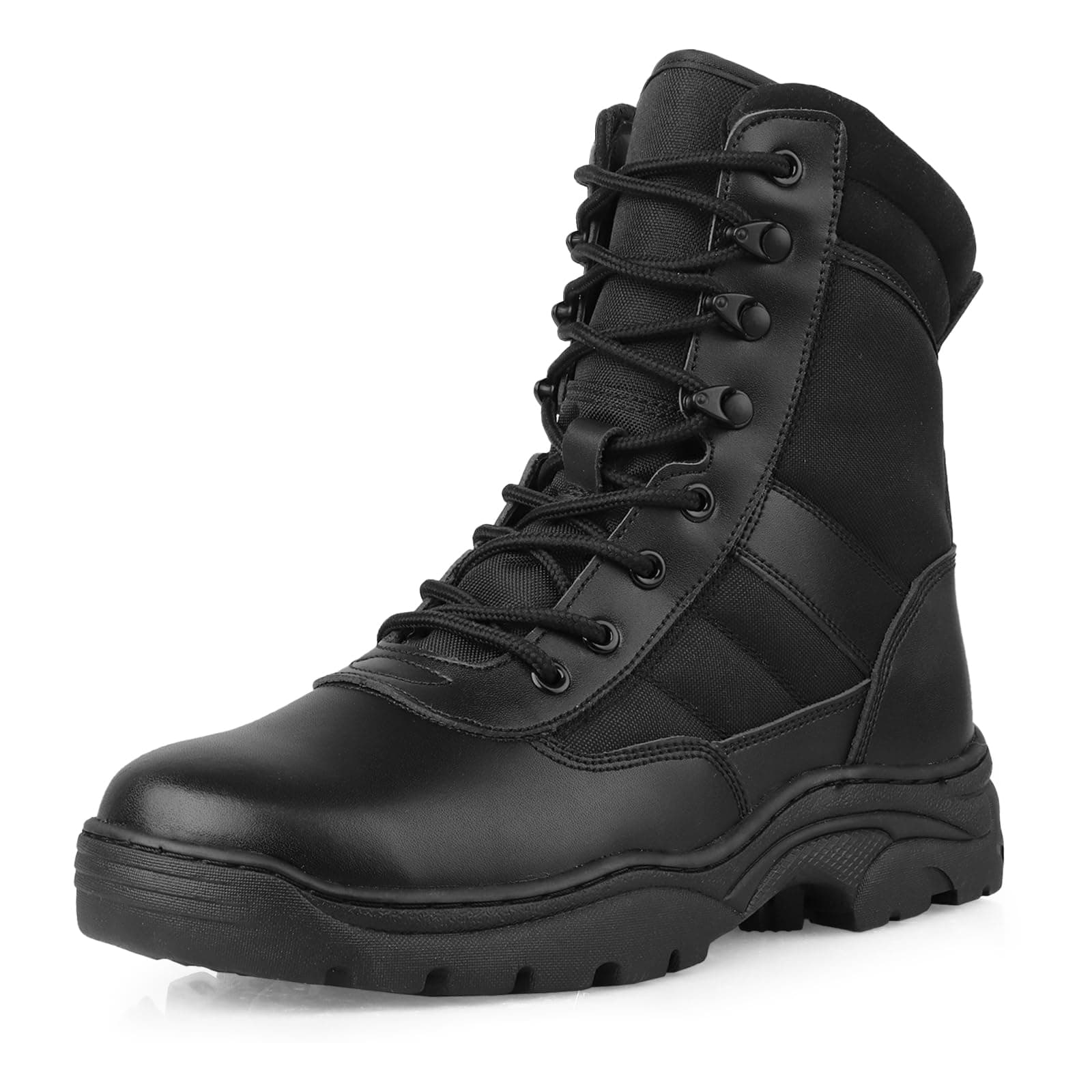 Military Tactical Combat Boots for Men Side Zipper Army Police Work Boots Anti-slip for Security Duty Desert