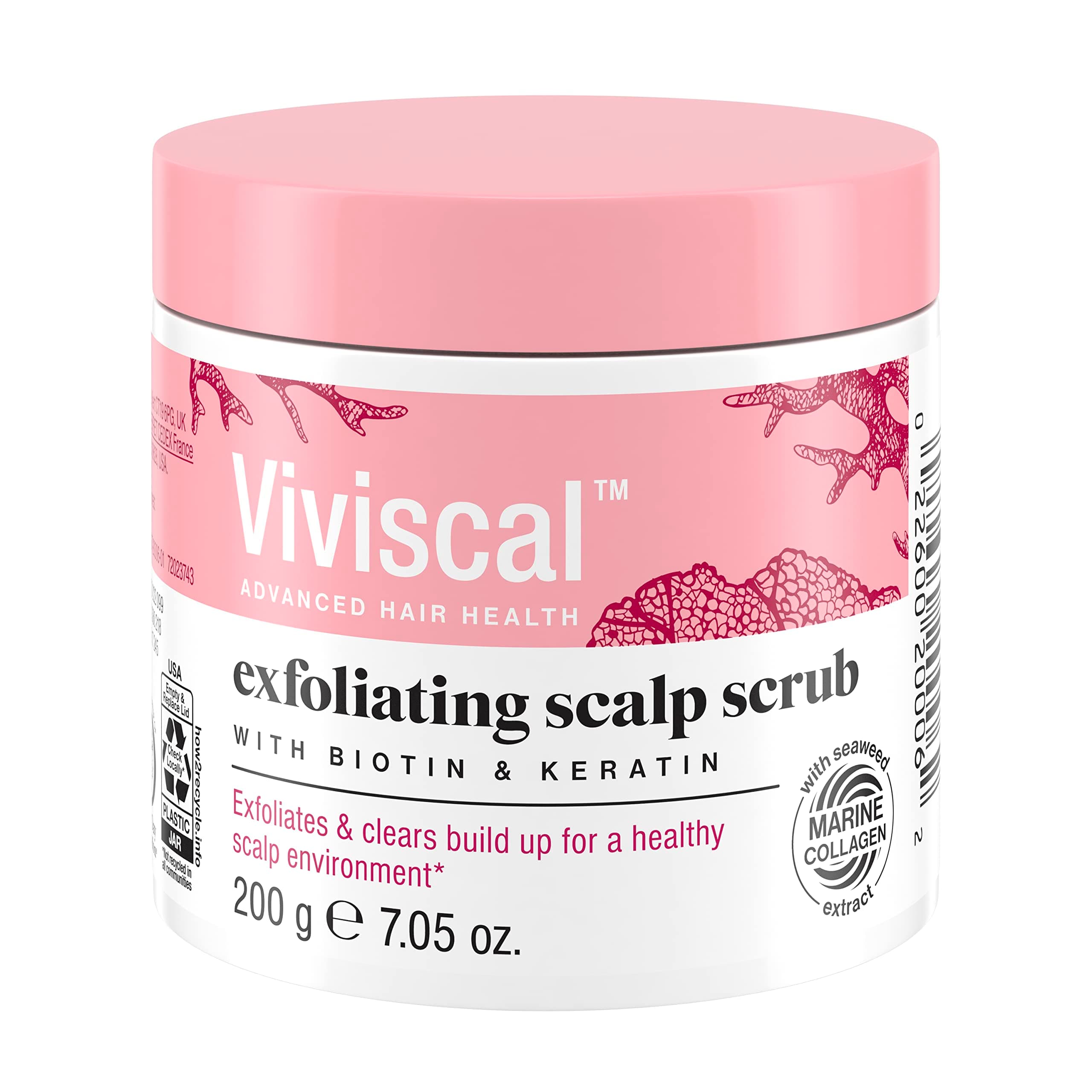 Viviscal Scrub Scrub, Scrub Clarifying with Biotin & Keratin, Promote Fuller & Healthier Hair Growth, Gentle Exfoliating Scalp Treatment, 200g (200g)