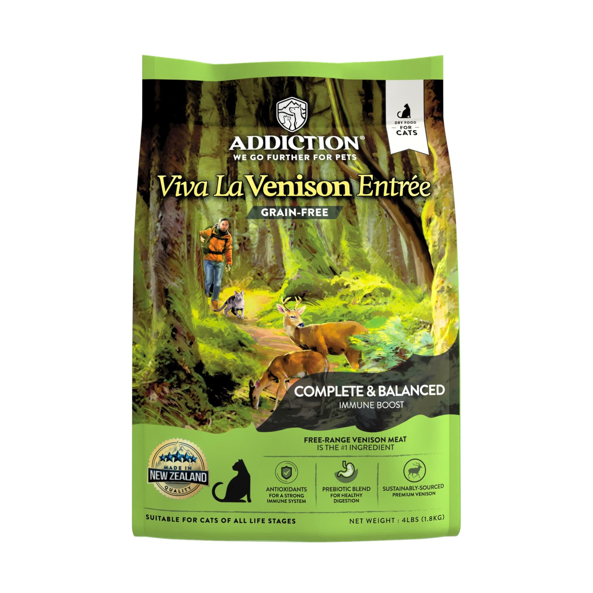 Viva La Venison Entrée Cat - Dry Cat Food - Ideal For Sensitive Cats - Premium Protein Cat Formula - Features New Zealand Venison - Crafted In New Zealand