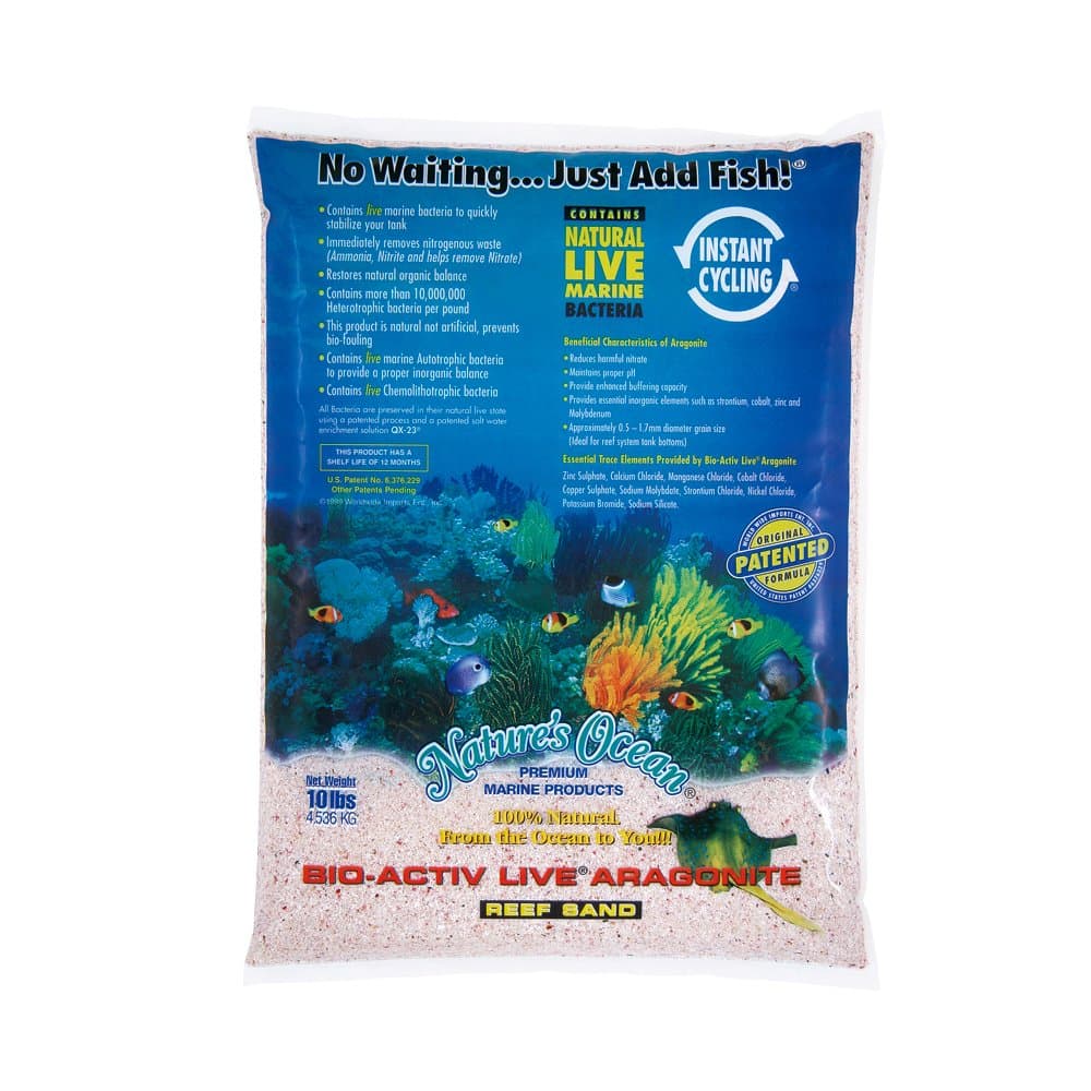 Bio-Activ Live Aragonite Live Sand for Aquarium, 10-Pound, Samoa Pink