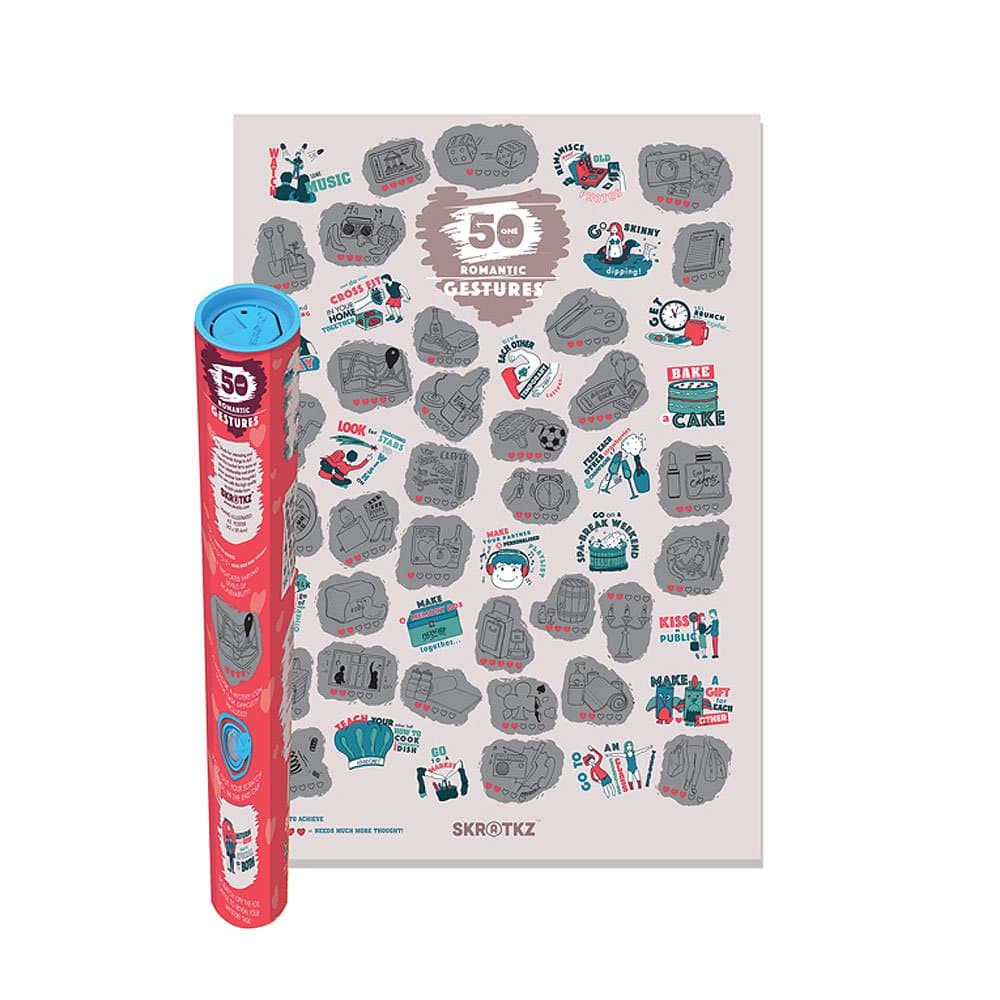 51 Romantic Gestures Skratkz Scratch Off Activity Poster
