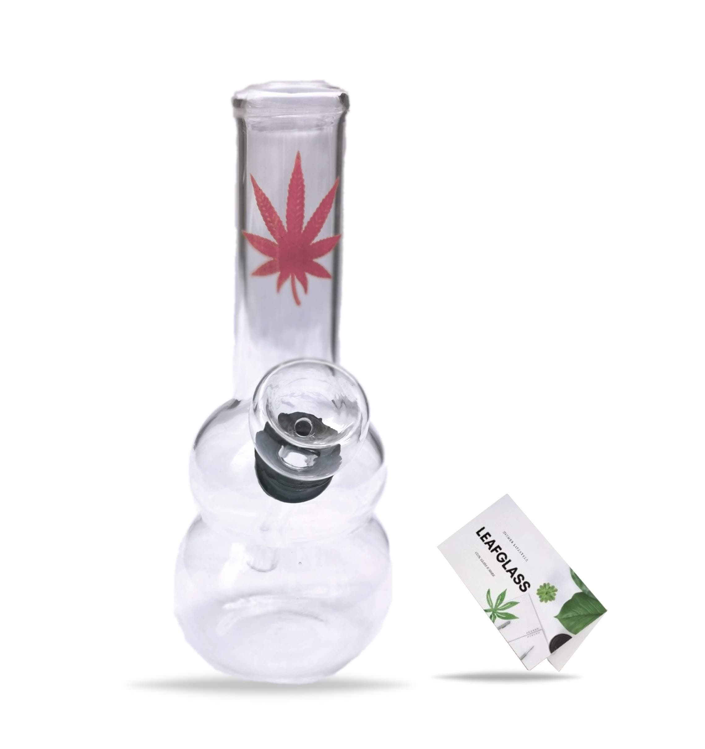 Mini 4 inch Glass Bong Waterpipe with Bow for Smoking. Higher Lifestyle Collection