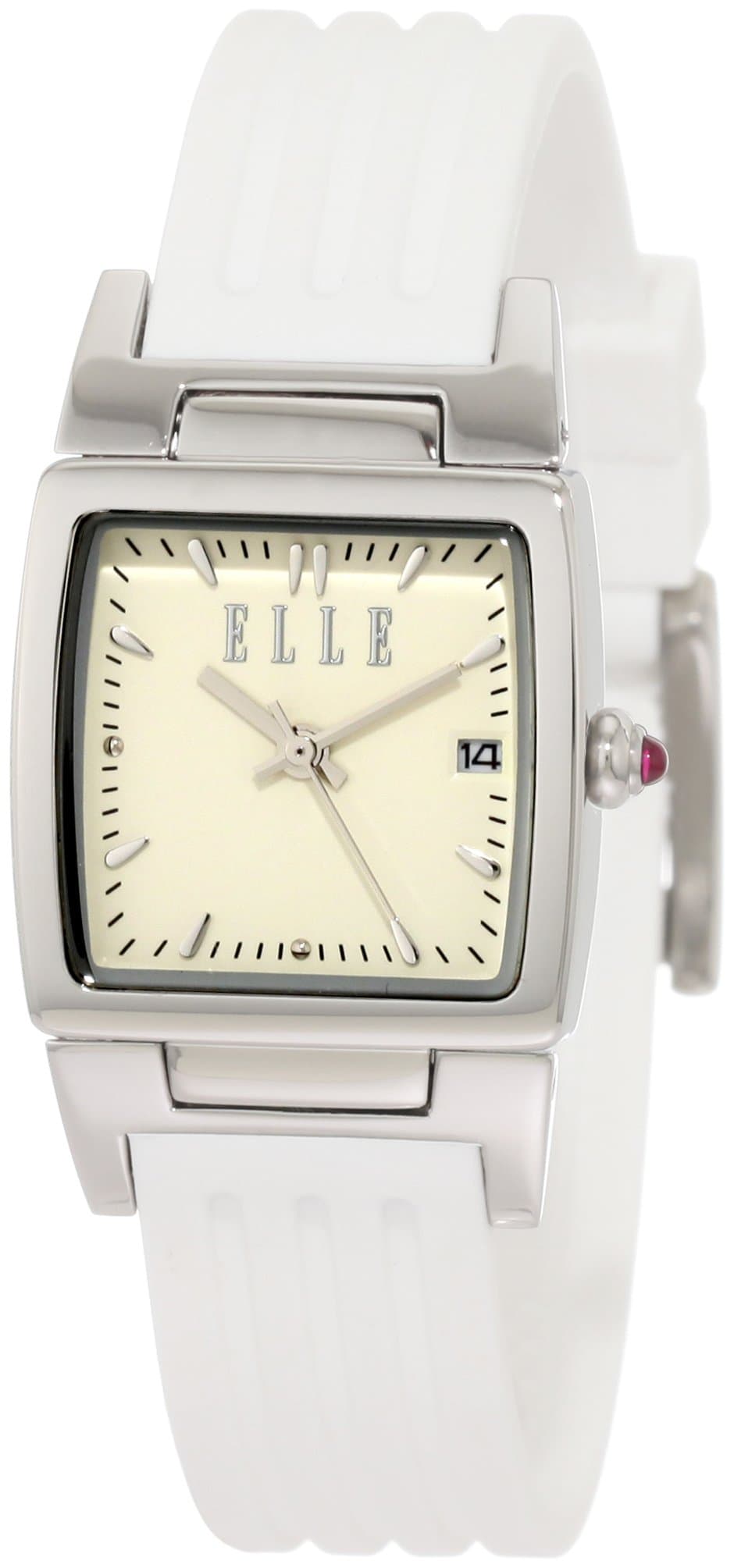 ELLETIME Women's EL20040P01N White Silicone Band Watch