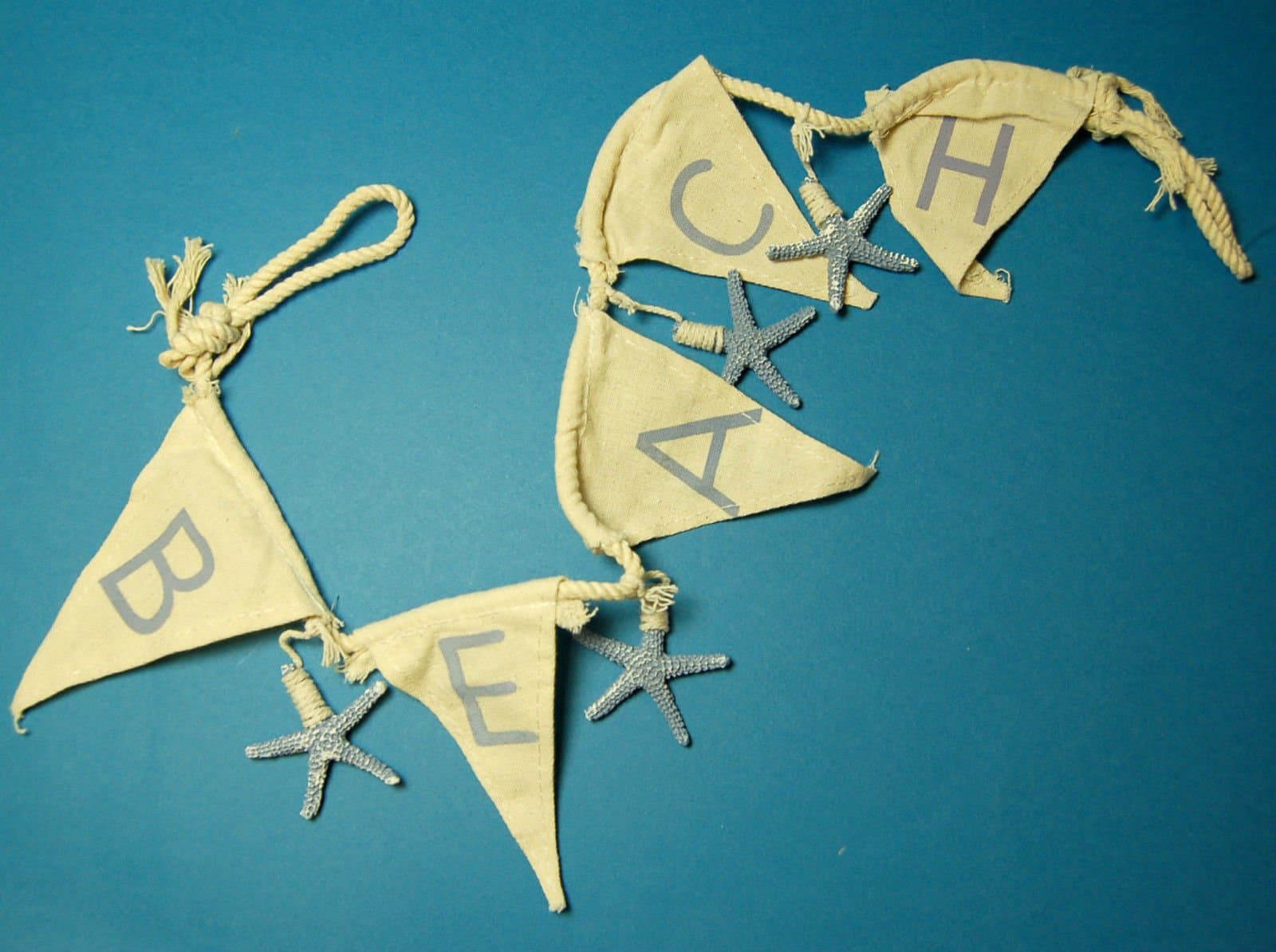 "Beach" and Starfish Bunting/Garland, 78cm long