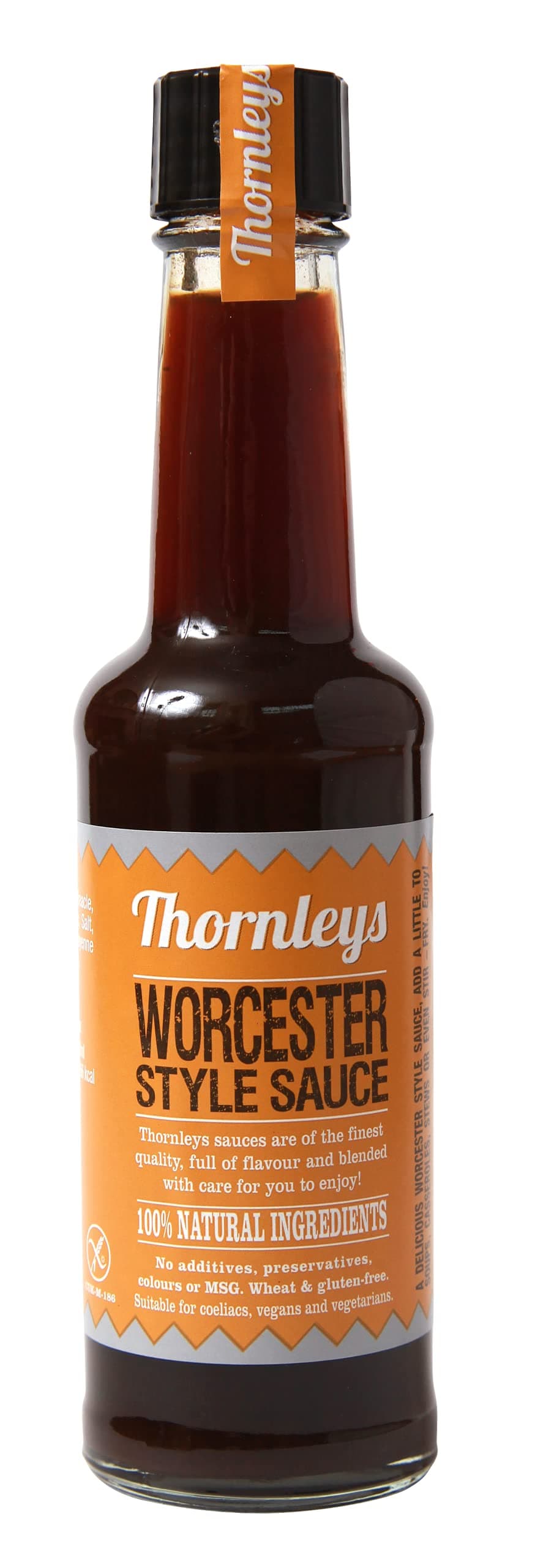 Worcester Style Sauce | 1 Bottle x 150ml | No Additives, Preservatives, Colours, MSG, Wheat or Gluten | Suitable for Vegans | Ideal to Add to Soups, Casseroles, Stews and More