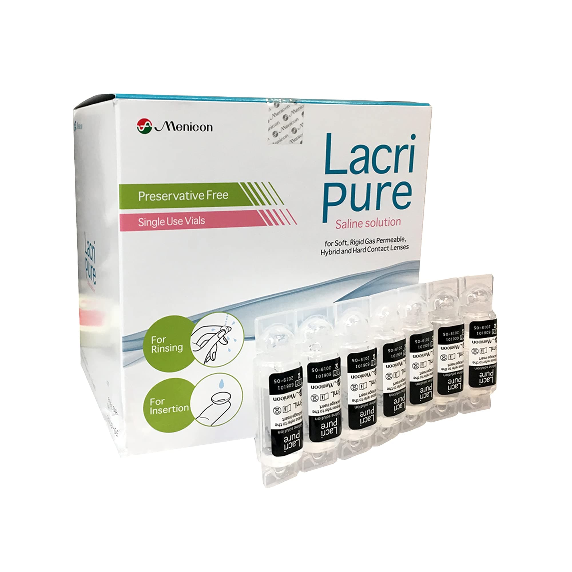 Menicon LacriPure Rinsing & Insertion Saline 98 Vials