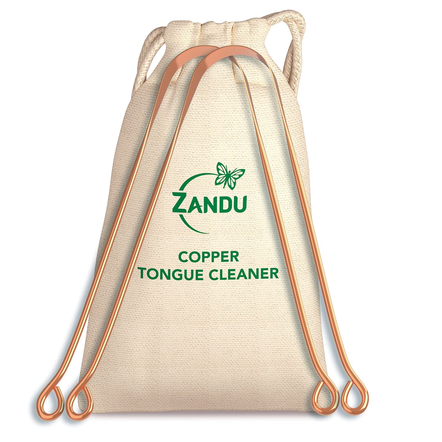 Copper Tongue Cleaner (Pack of 2) :An Anti-Microbial Tongue Cleaner for Managing Oral Health | Reduces Bad Breath & Supports Digestive Health | Comfortable & Flexible Handle | Easy & Safe to Use
