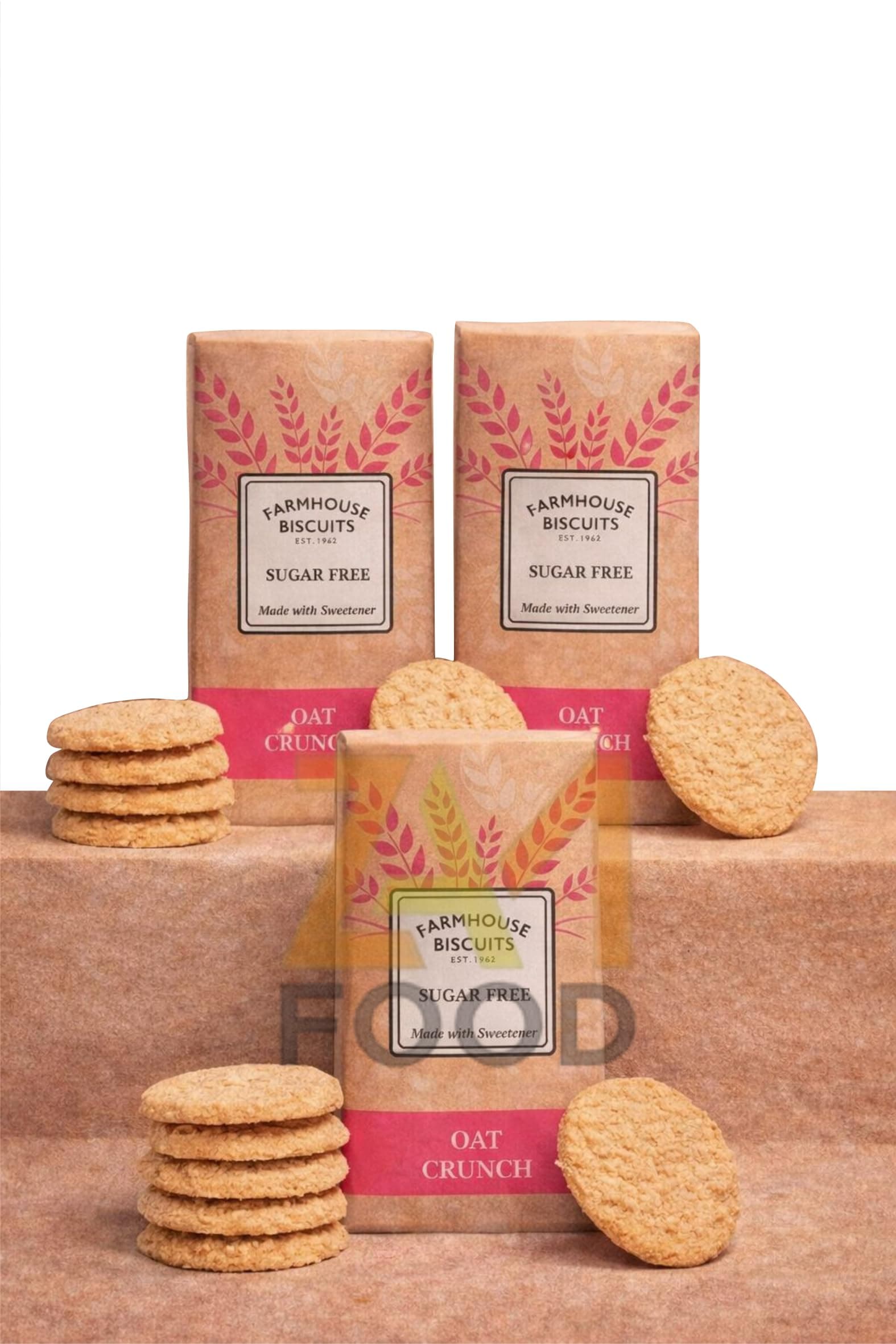 Farmhouse Biscuits, Sugar Free Oat Crunch Cookies 150g, Diabetic Friendly, Perfect for Gifting (3)